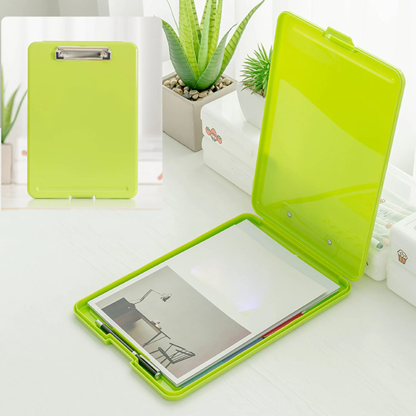 A4 File Box Waterproof Document Folder File Test Paper Storage Case Multifunctional Office Stationery Supply