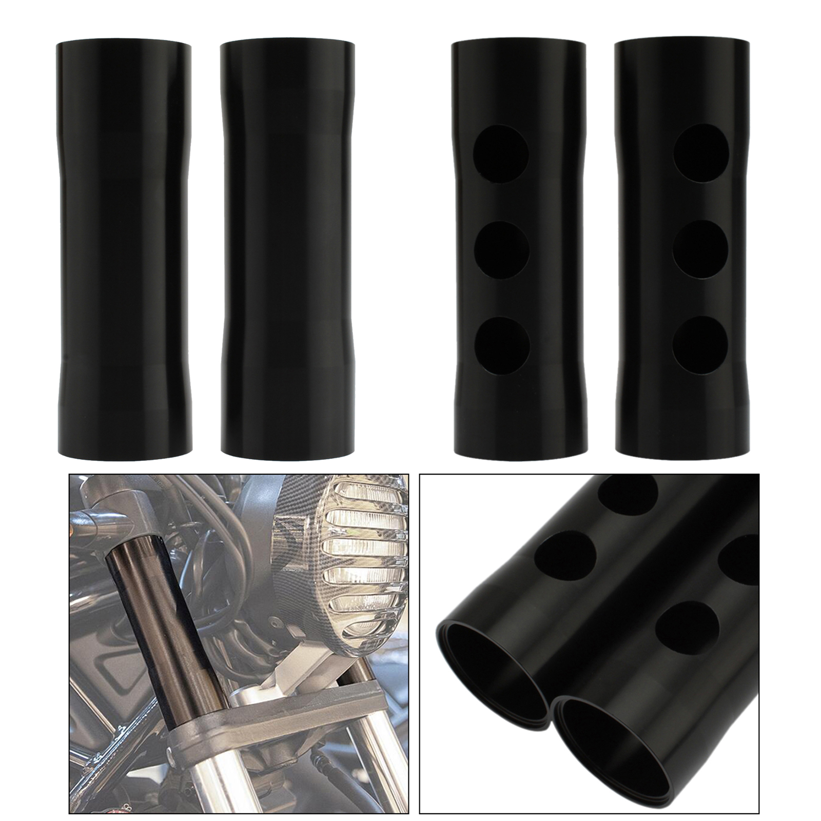 Front Fork Cover, Motoycle Front Fork Cover Gaiters Boots Shock Damping Dust Cover for Honda Rebel CMX500 CMX300