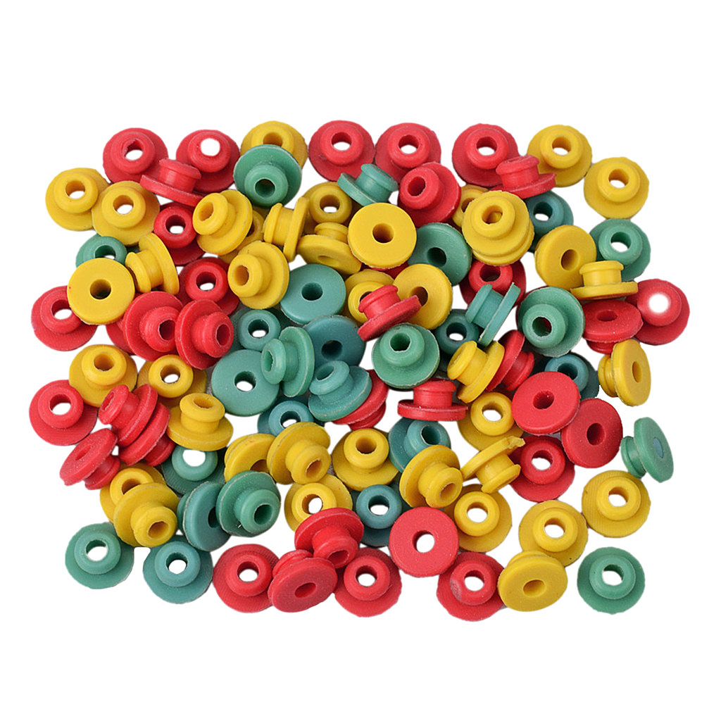 3 Colors Silicone Rotary Tattoo Machine Nipples Half Grommets, Pack Of 100 Pieces