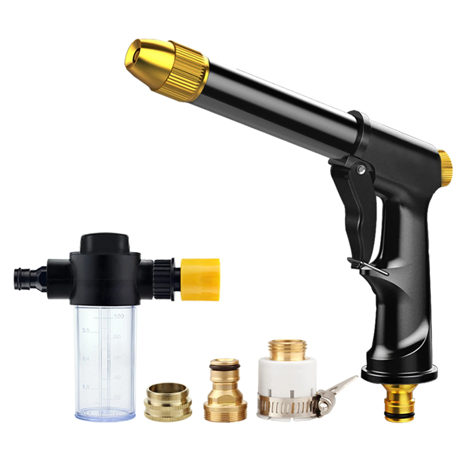 High Pressure Power Water Gun Metal Heavy Duty Car Washer Water Jet Garden Washer Hose Wand Nozzle Sprayer