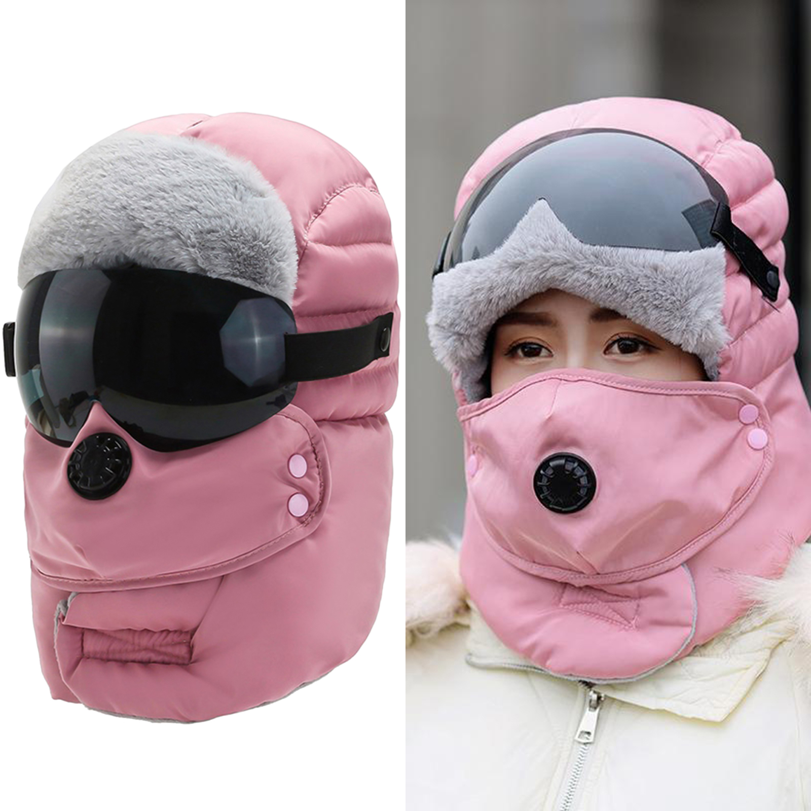 Unisex Balaclava Winter Warm Hat Trapper Cap Face  Eye Protection Windproof