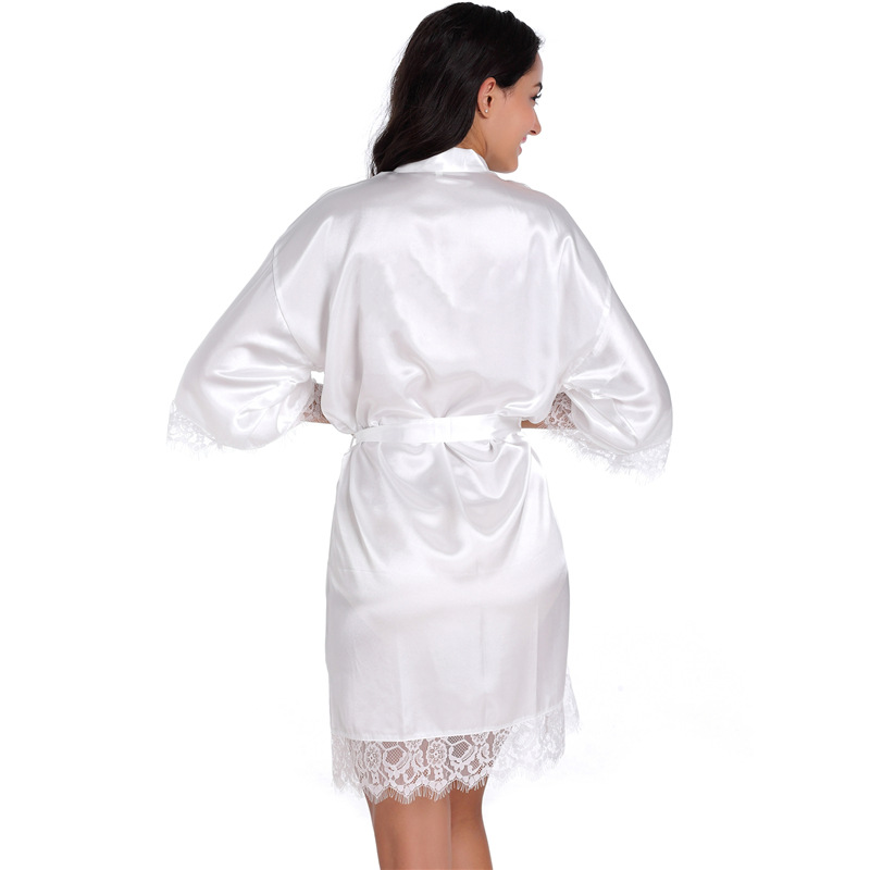 Ladies Summer Thin Silk Bathrobe Medium 