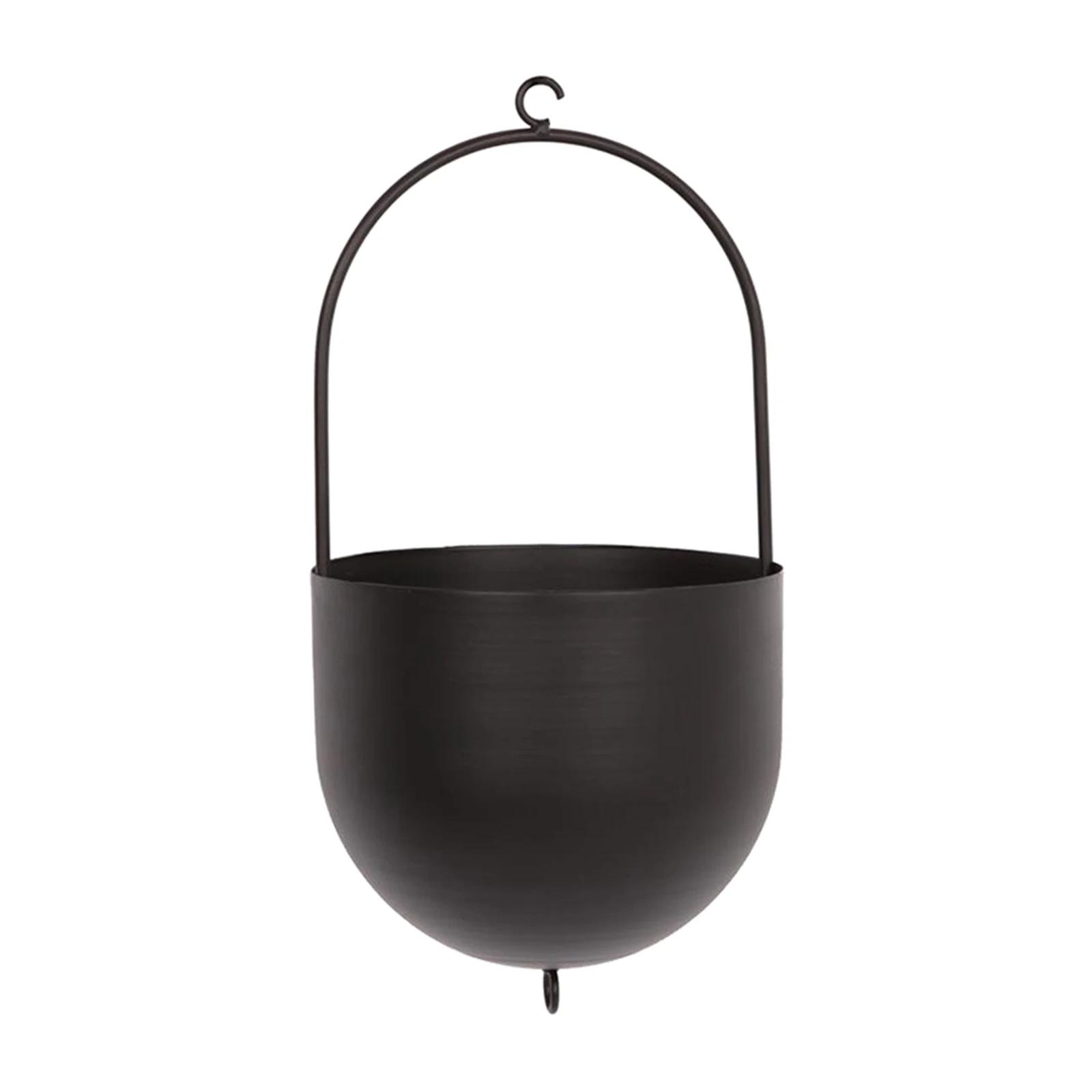 Metal Hanging Planter Swing Flower Pot Plant Holder with Hook for Small Succulent Decoration Balcony Living Room
