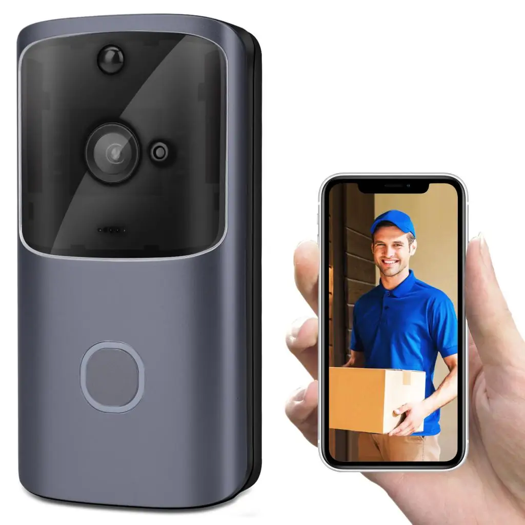 WIFI Video Doorbell, Smart Doorbell 720P HD Security Camera Chime Night Vision