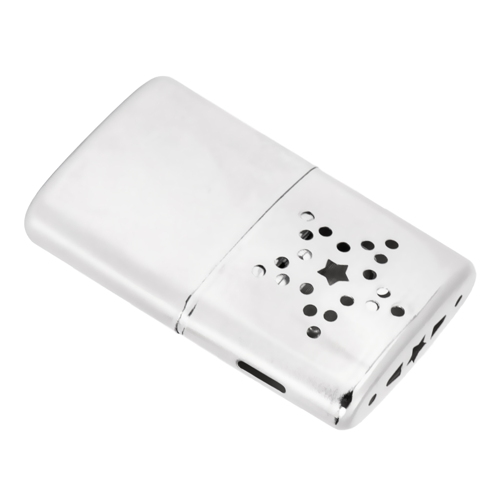 Stainless Steel Reusable Pocket Hand Warmer Pocket Heater 24 Hours Silver with Warming Bag