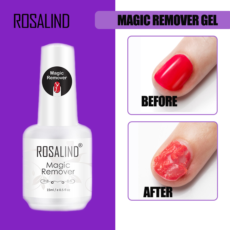 Best of ROSALIND Magic Fast Remover Nail Gel Polish Remover UV Gel Polish Delete Matt Primer Acrylic Base Top Coat Clean Remover 15ML Reviews & Tips