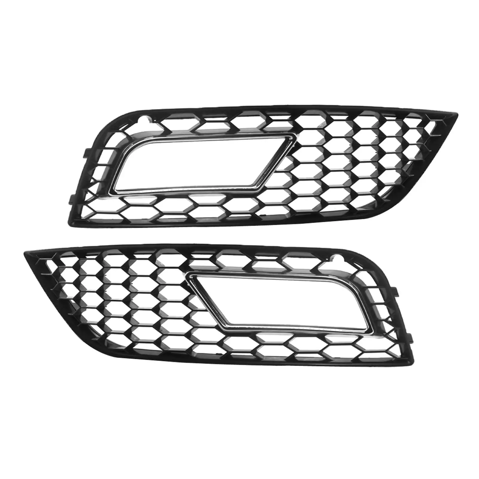 2PCS Fog Light Grille Cover for  A4 B9 8K0807681K 8K0807682K Premium