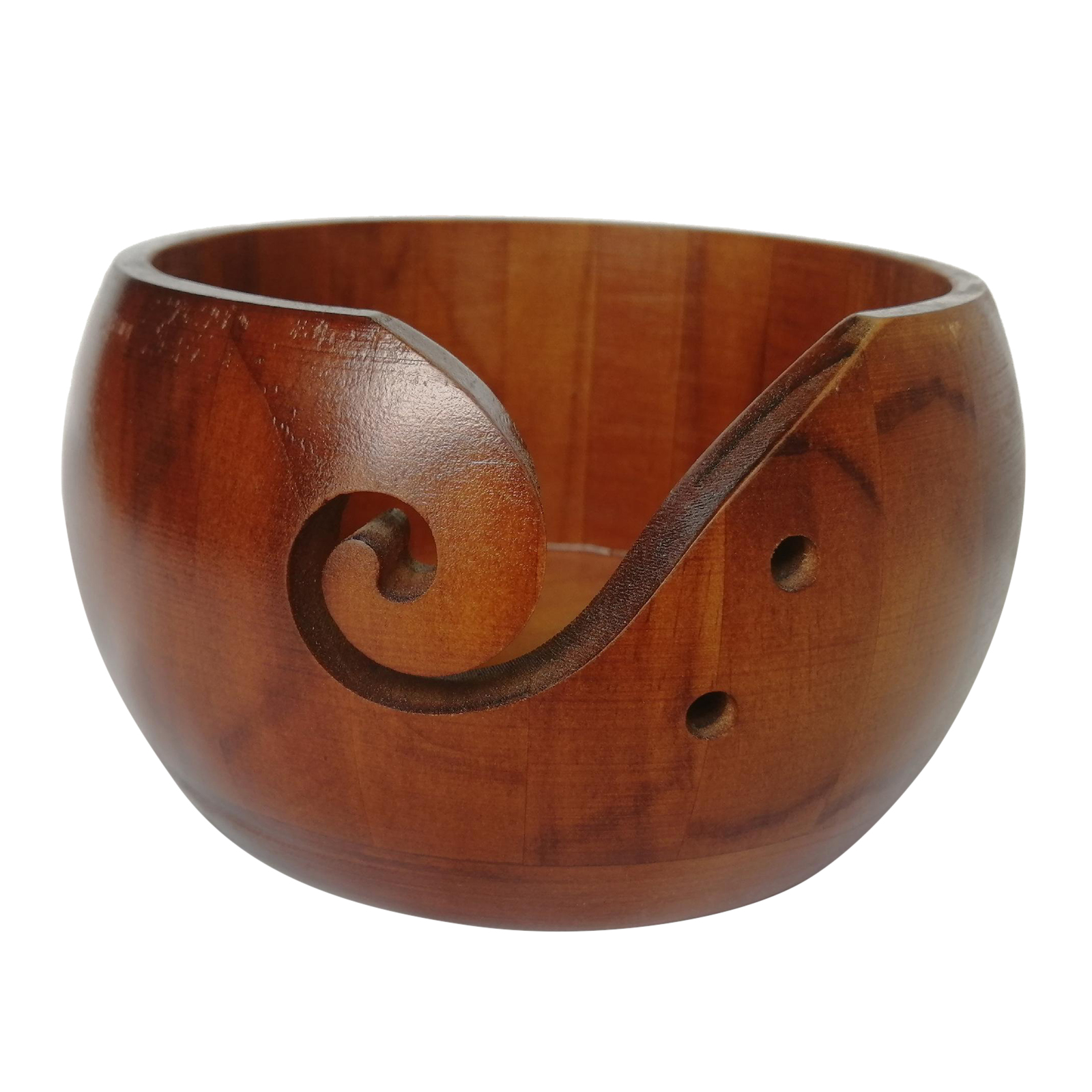 Wooden Yarn Bowl Portable Knitting Yarn Wool Threads Storage Bowl Hook Holder Accessories