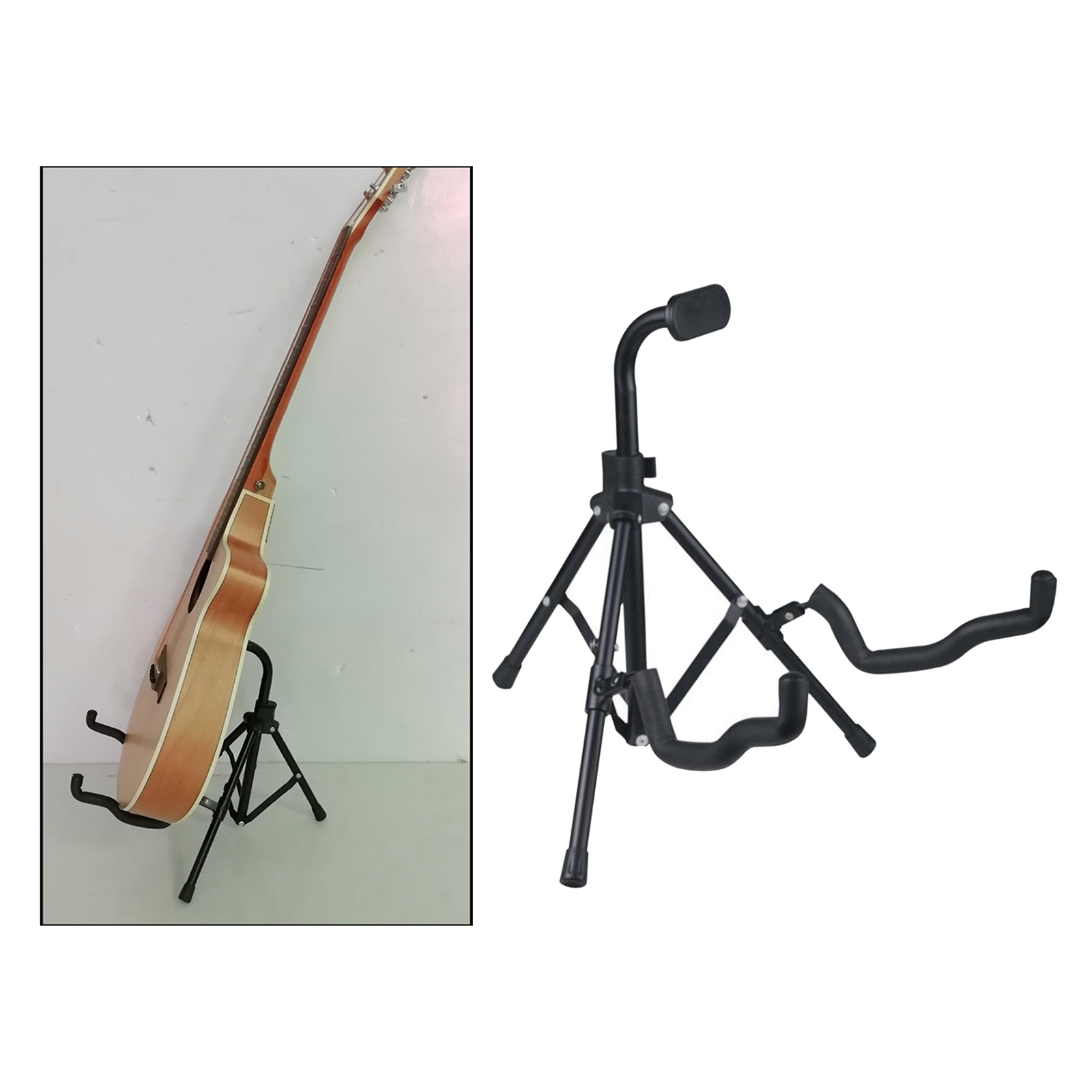 Guitar Ukulele Floor Stand Black Lightweight  Fits for Guitars Violin