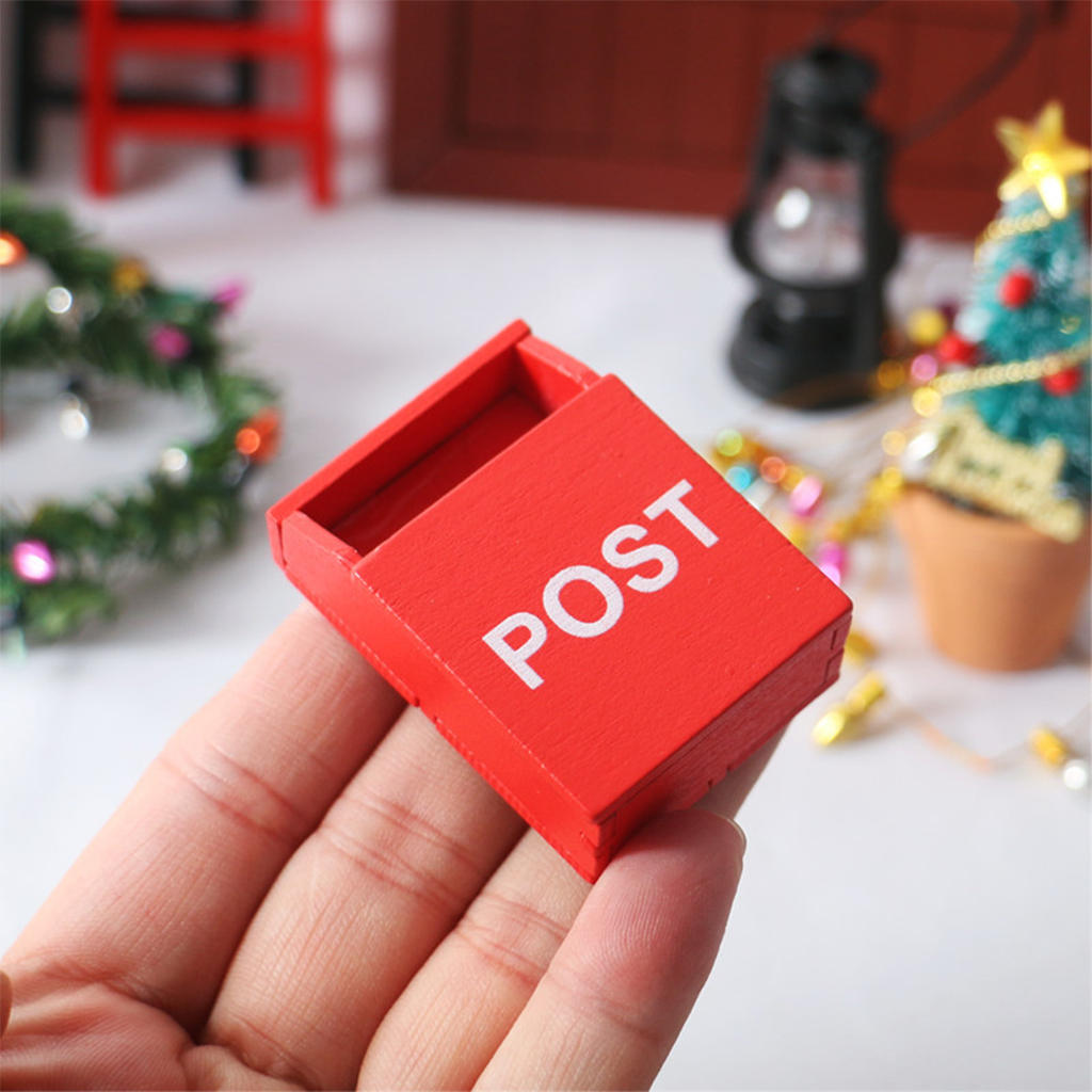 1/12 Dollhouse Miniature Mailbox Decoration Life Scene Mini Mail Box for Outdoor