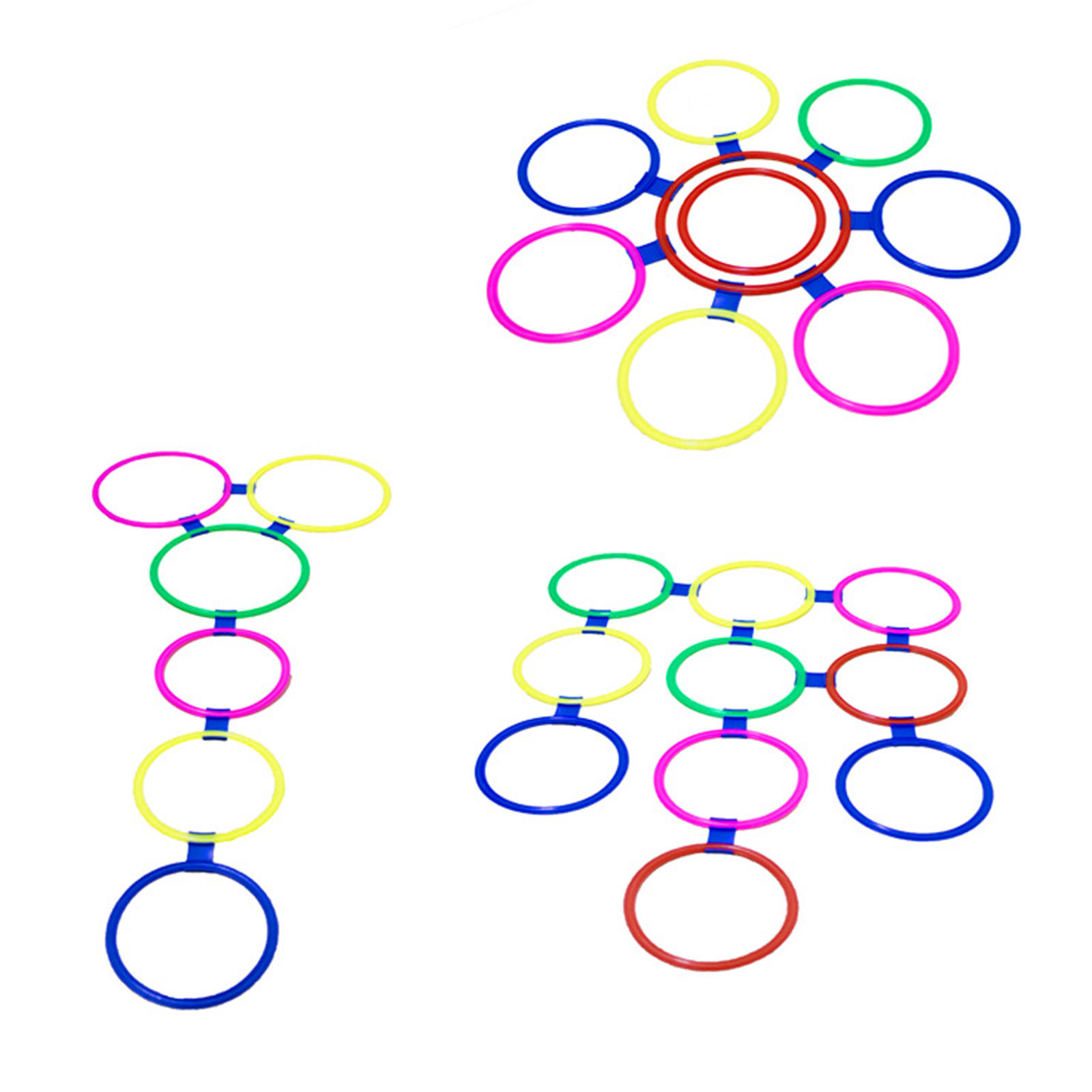 10PCS Outdoor Fun Game Jumping Ring Kindergarten Teaching Sports Toys Hopscotch Jump To The Grid Kid Sensory Training Equipment