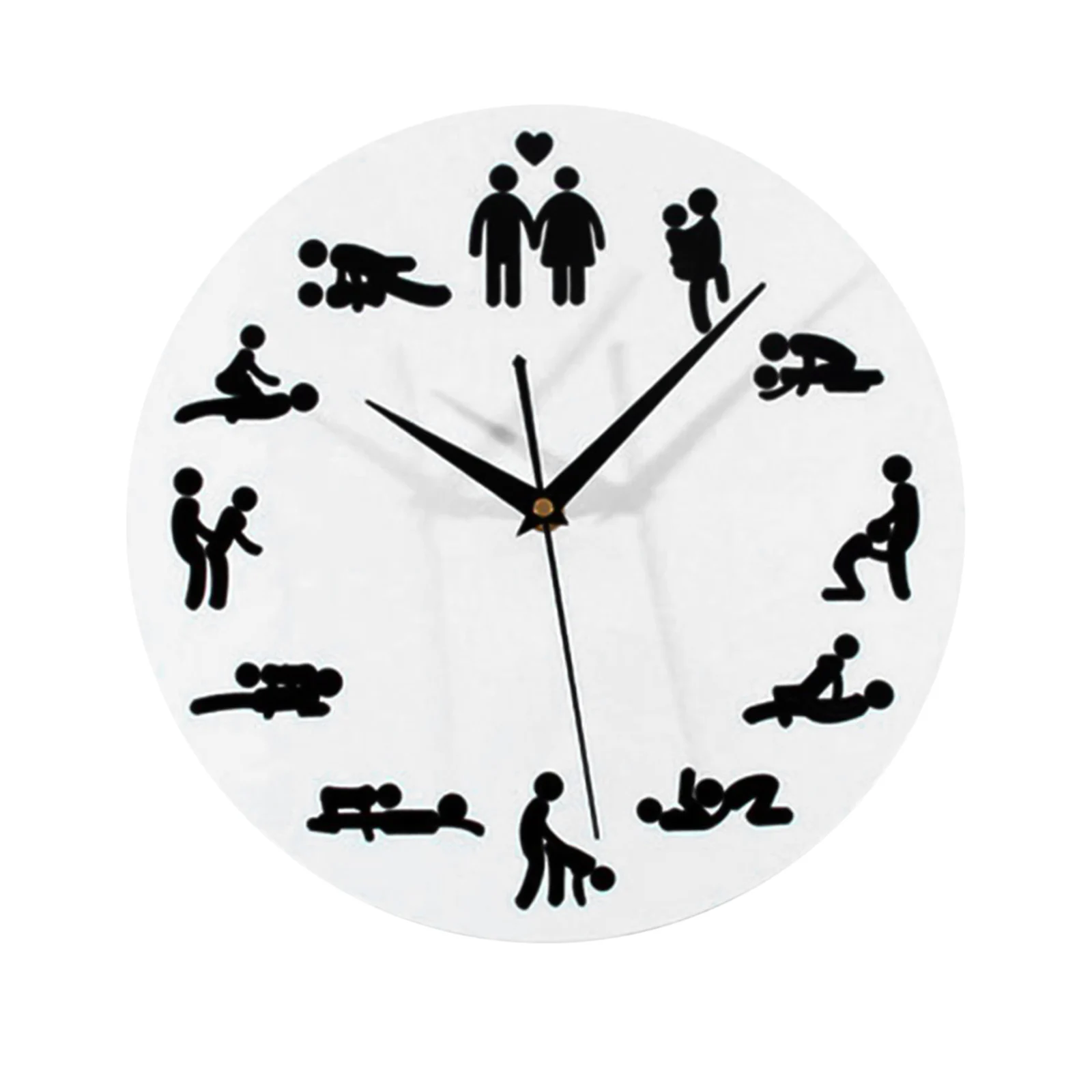 24 Hours Sexual Positions Quartz Wall Clock Adult Sex Game Wall Watch Sex Watch Wall Hanging Clock Friends Gift