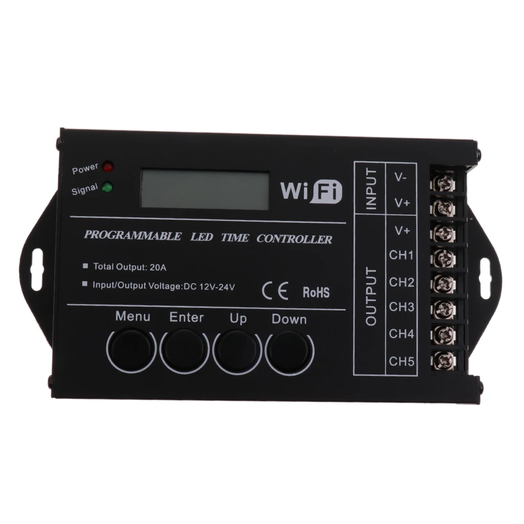 TC421 WiFi Plastic Time Programmable LED Controller for LED Strip Lighting 15x7.8x2.5cm