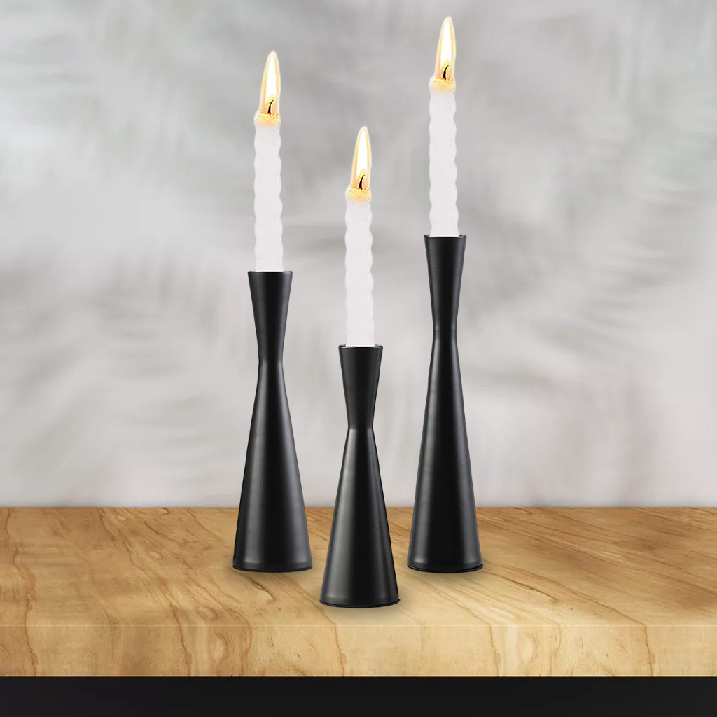 3x Modern Candlestick  Candle Holder for Home Desktop Wedding Decor