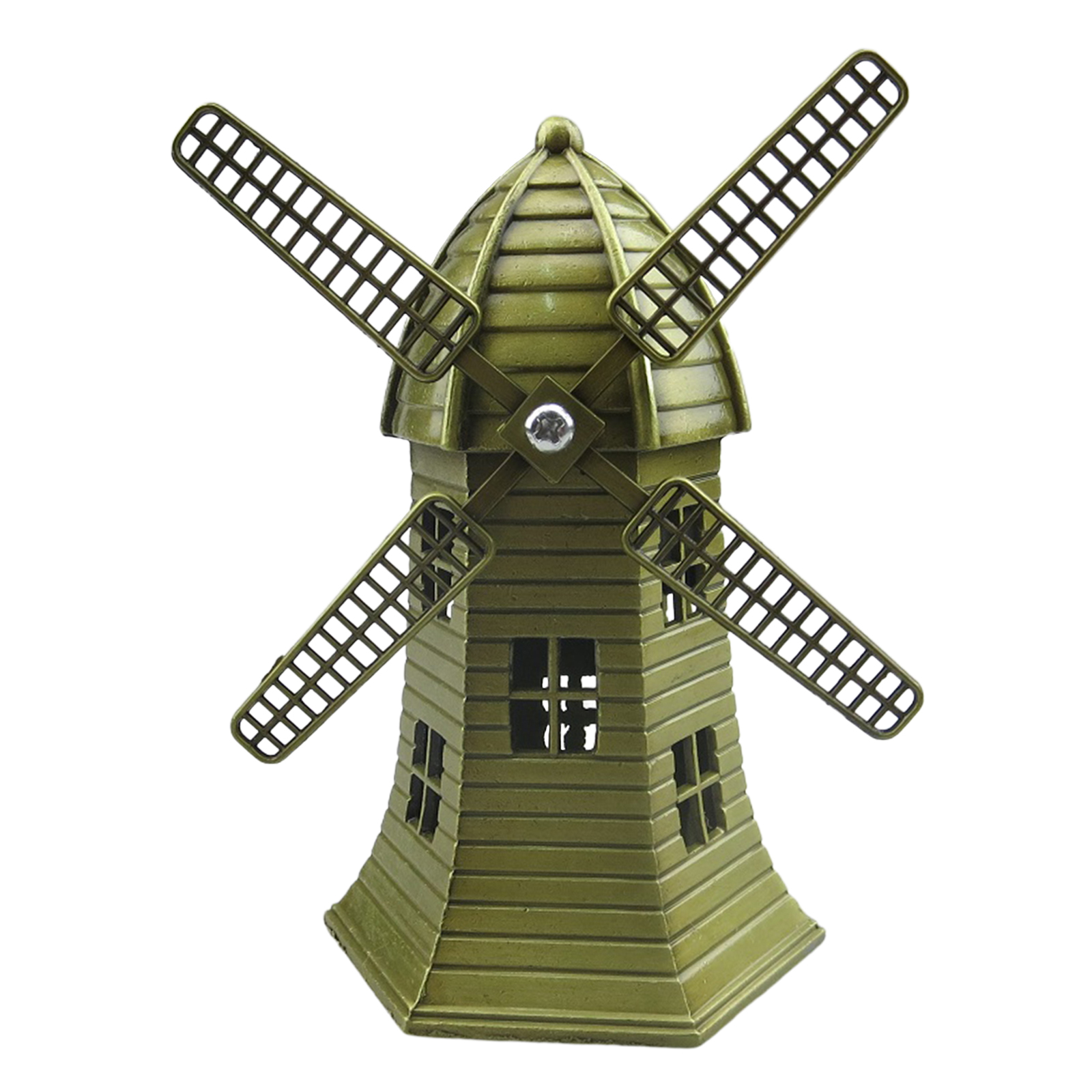 Retro Bronze Dutch Windmill Statue Living Room Gifts Party Desktop Ornaments