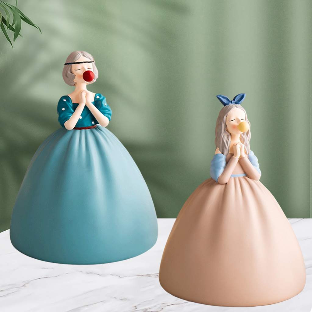 Money Box Money Saving Bubble Girl Piggy Bank Sculpture Statue Home Ornament