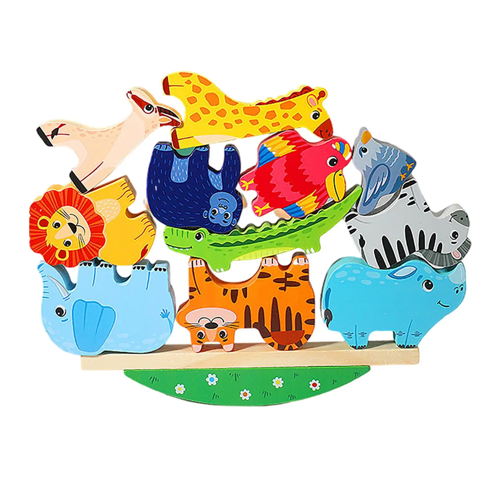 Wooden Baby Stacking Toys Hand-Eye Coordination Parent-Children Interactive Toys Balance Training Toy for Kids 3 4 5 6 Boys