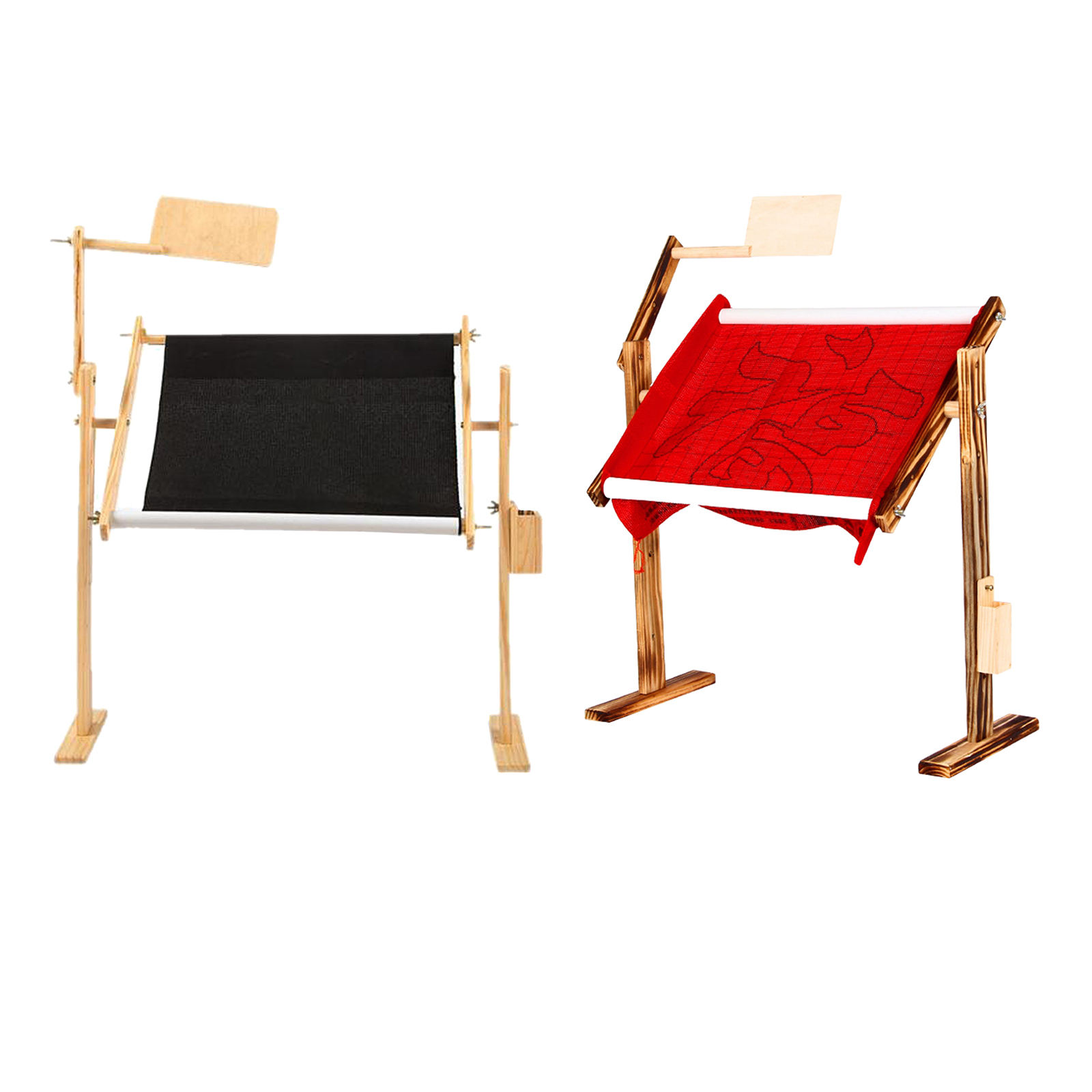 Needlework Table Lap Hands-Free Stand with Adjustable Frame Made of Natural Wood Tapestry Cross Stitch Embroidery Frame Holder
