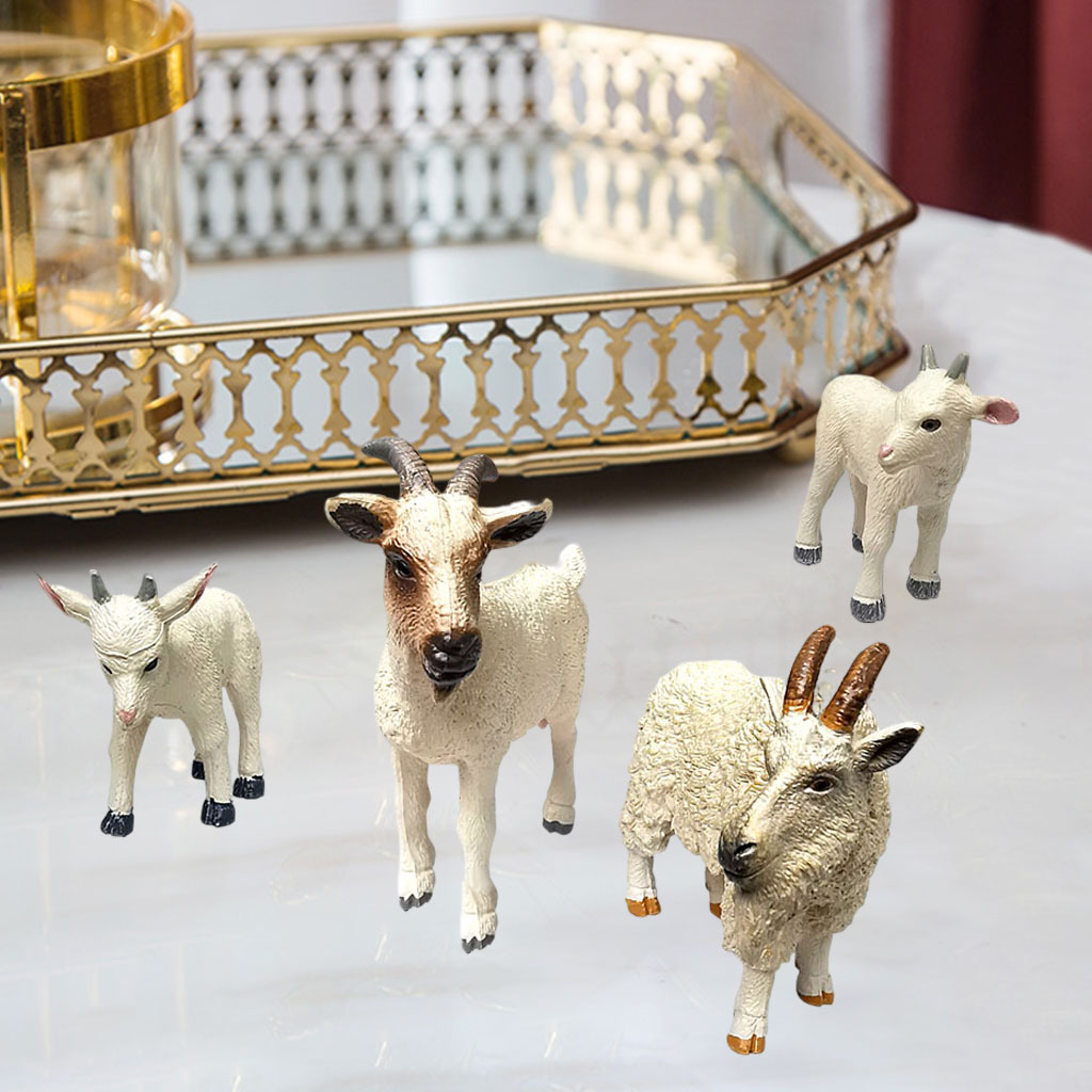 4 Pieces Animal Model Kids Playset for Home Office Living Room Collection Decor Gift