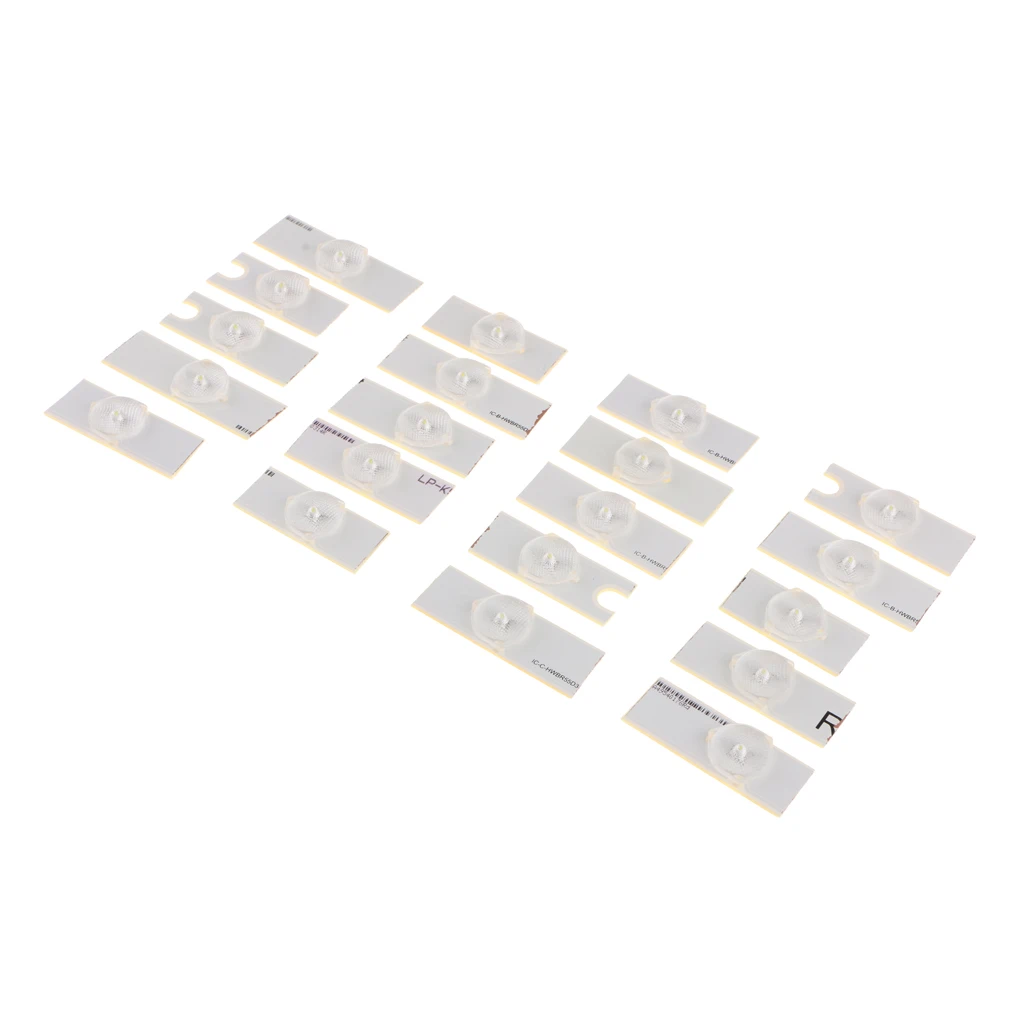 20Pcs 3-6v SMD Lamp Beads W/ Optical Lens Fliter For LED Strip Bar TV Repair