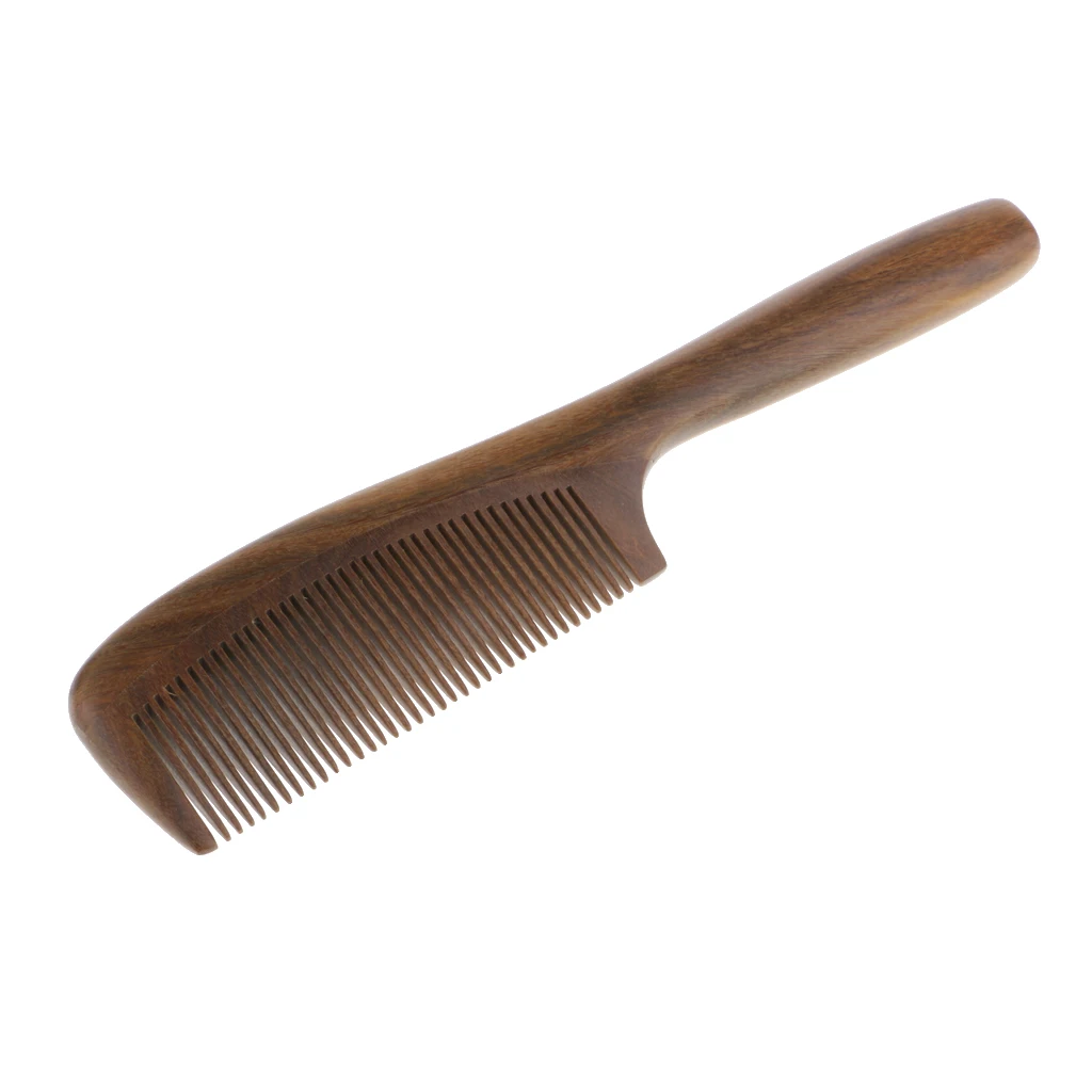 MagiDeal Green Sandalwood Comb Handmande Wooden Hair Comb Anti Static Comb
