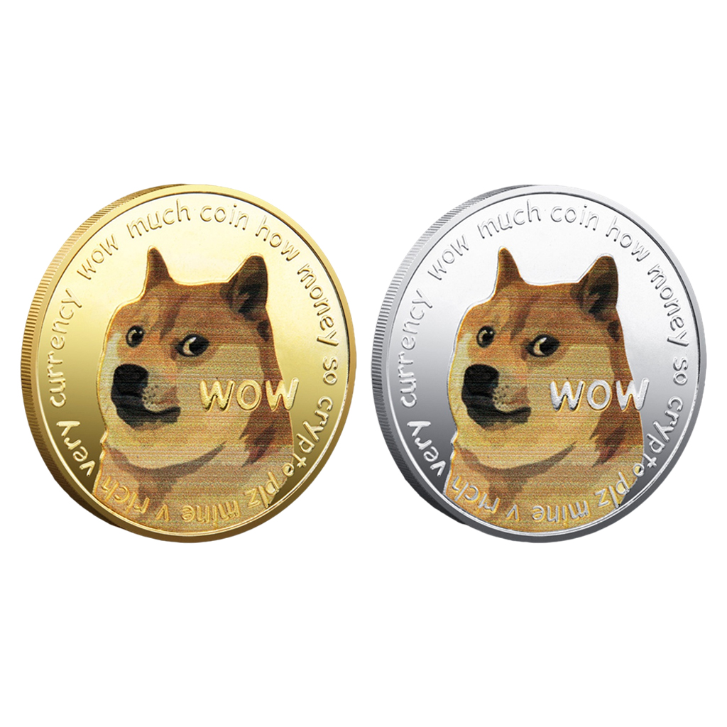 Creative Dog Commemorative Coins Metal Coin Collection Dogecoin Collectibles