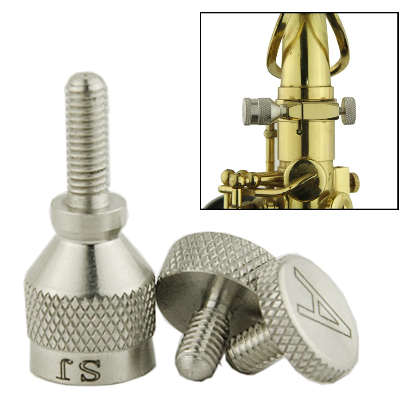 Sax Neck Tightening Screws Sax Curved Neck Fixed Screw Suitable for Soprano Alto Baritone Tenor Replacement Improve voice Acc