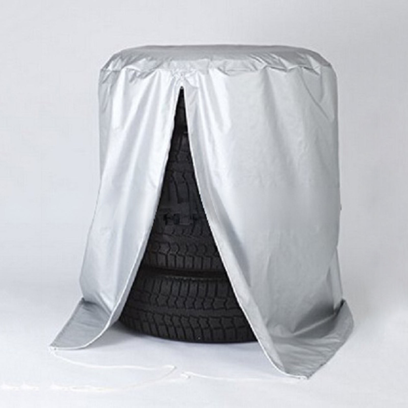 Large Tire Cover 4 Tires Stacked Large 420D Oxford Cloth No Fading Foldable Adjustable Anti-Uv Cloth for D32.2
