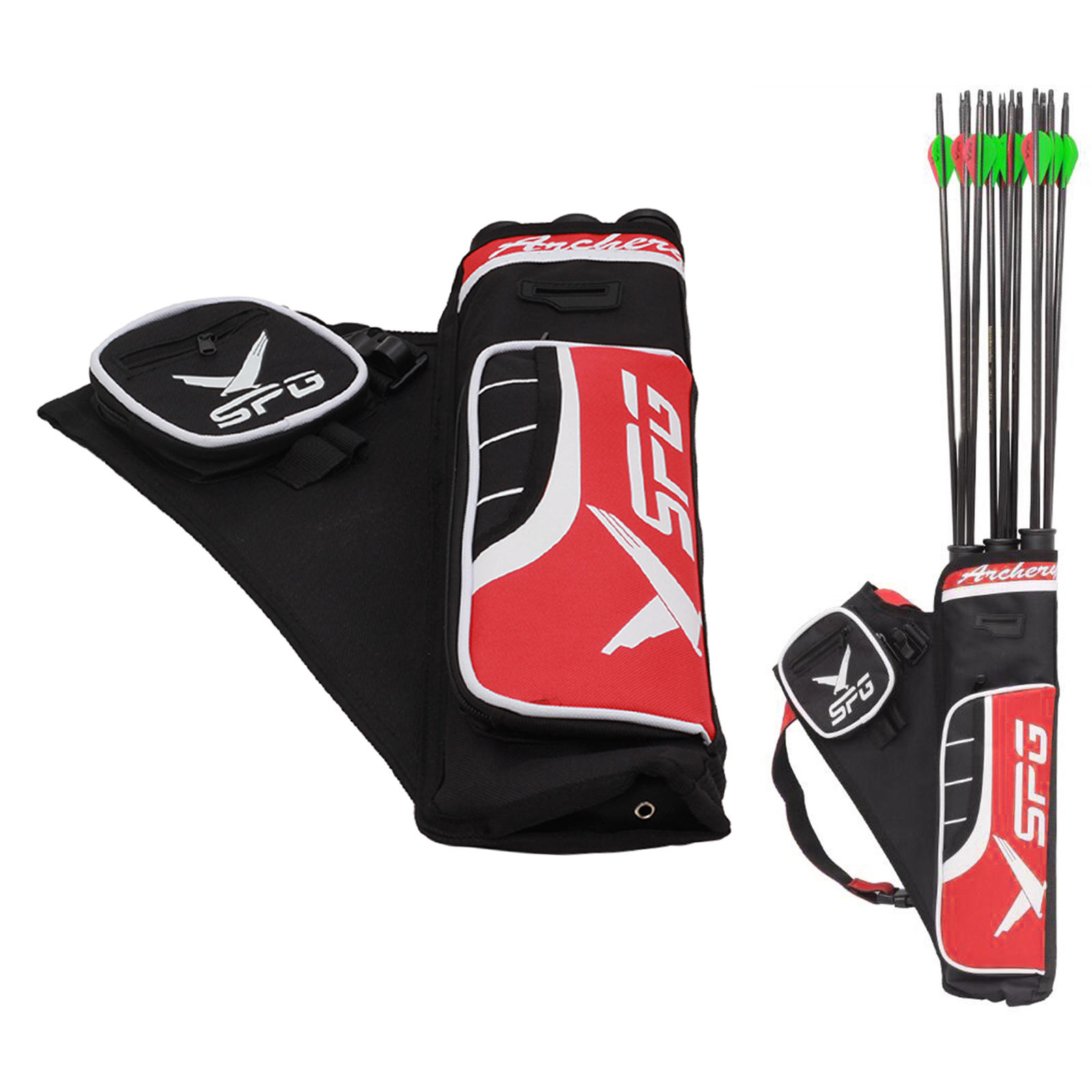 Archery Hunting Arrow Quiver 3 Tubes Adjustable Belt Hip Quiver Arrow Bag for Compound Bow and Arrows Outdoor Hunting Training