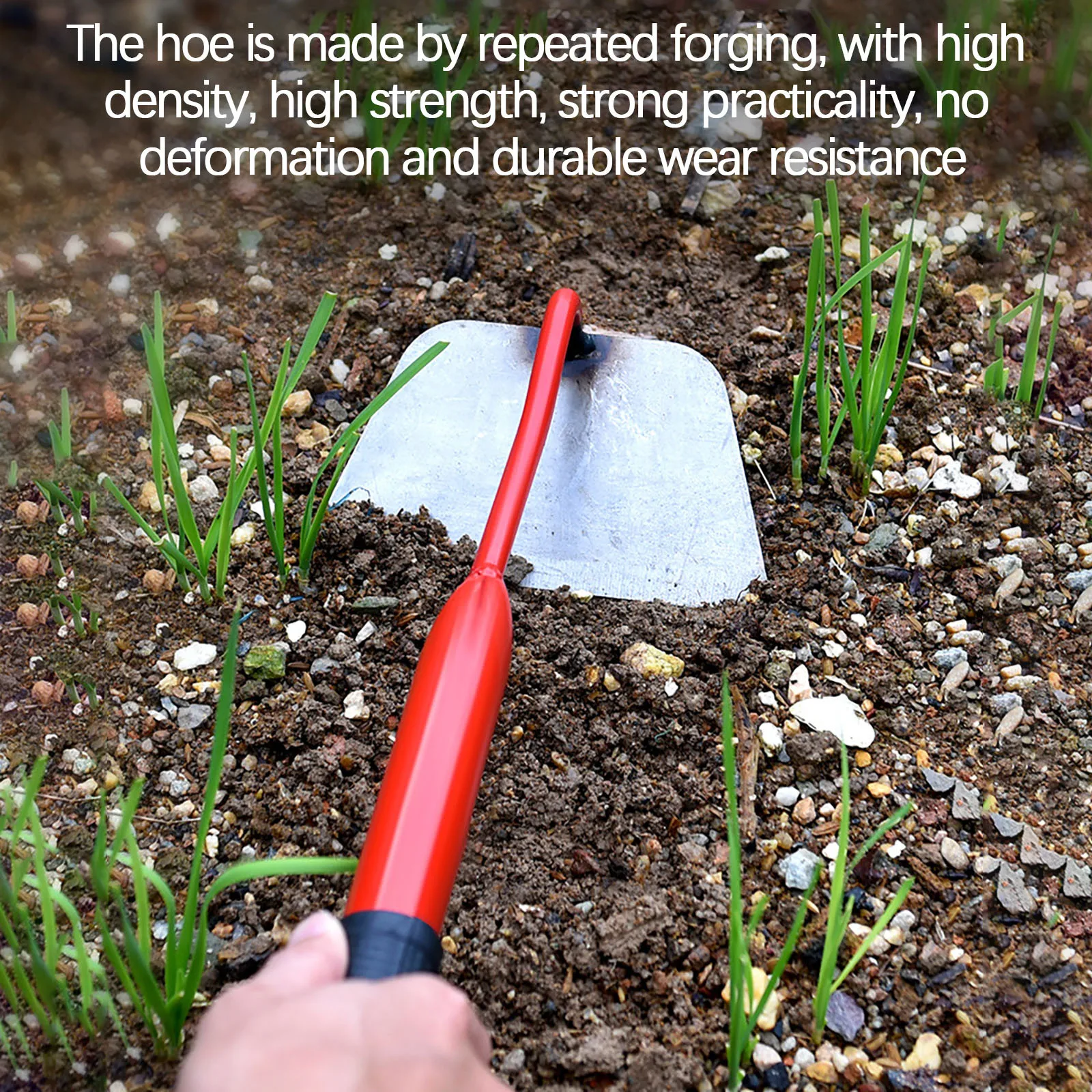 YLLQXI All-Steel Hardened Hollow Hoe,Handheld Weeding Rake Planting Vegetables Farm,Sharp Durable Gardening Gifts for Hoe Garden Tool Traditional Steel Quenching Forging Process 