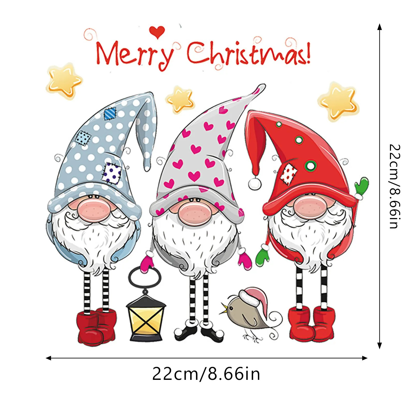 4Pcs Gnome Transfer Patch Christmas Xmas Safe Clothing Accessories Decals 