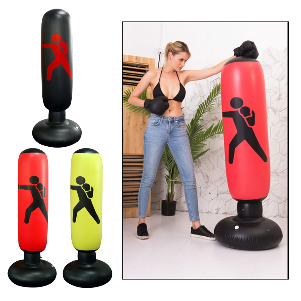 63 Inch Inflatable Boxing Punching Bag, Fitness Punching Bag for Kids Adult,