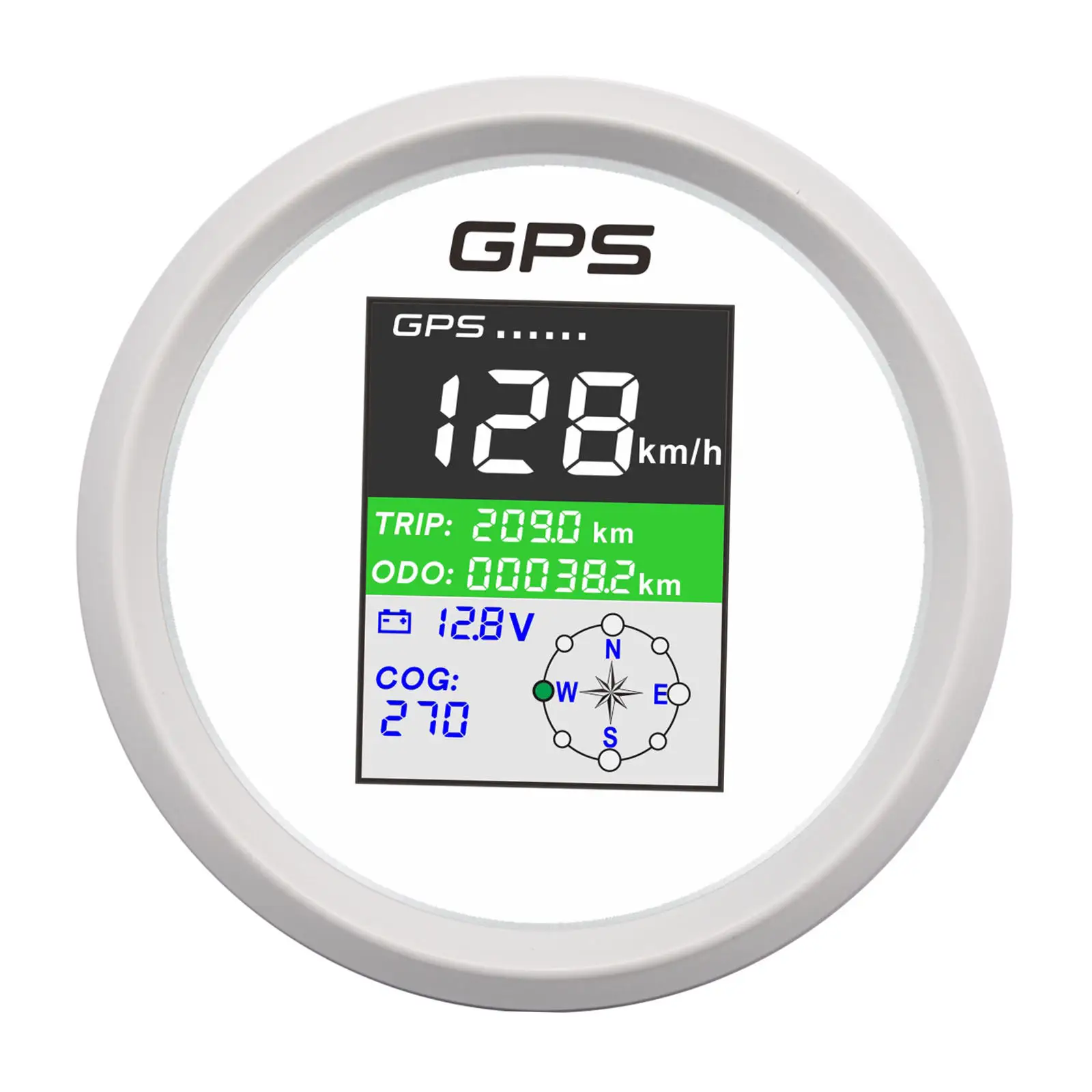 85mm GPS Speedometer Odometer Backlight Mileage Trip Counter Adjustable Head-Up Display Accessories Stainless Steel Gauges