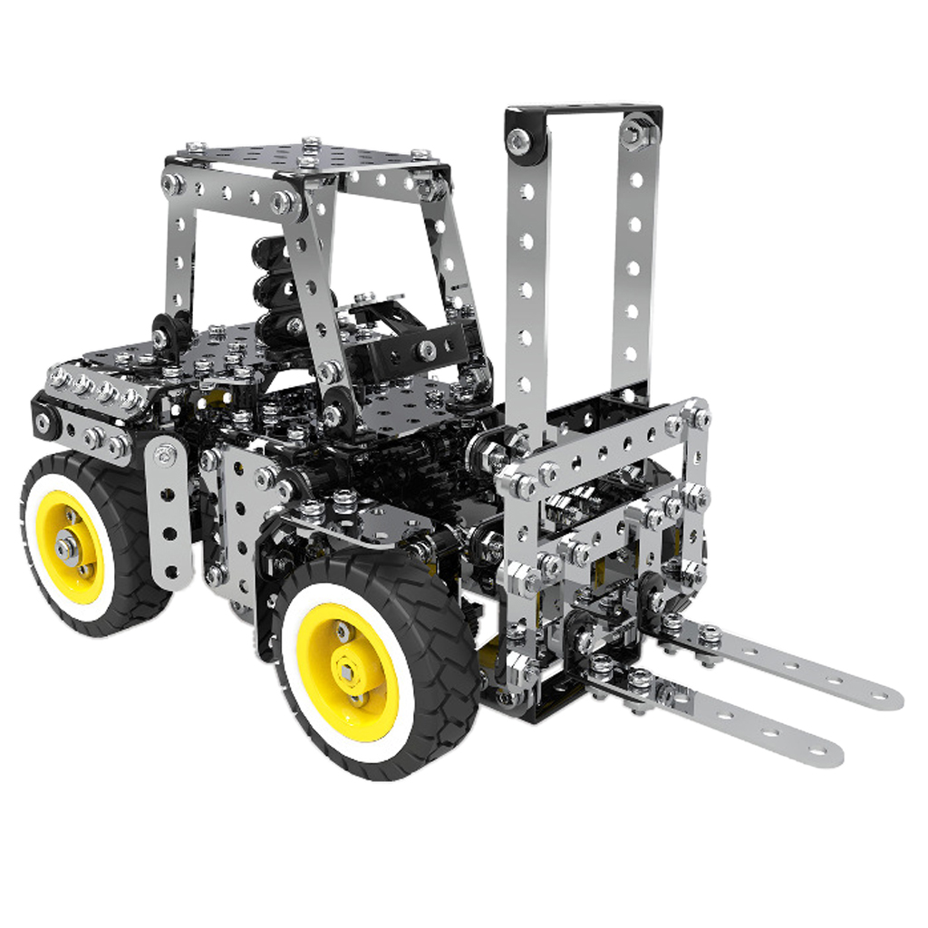Kids Children Construction Assembled Forklift Model Kit , STEM Learning Building Toy, 589 Pieces with Wrench and Screwdriver