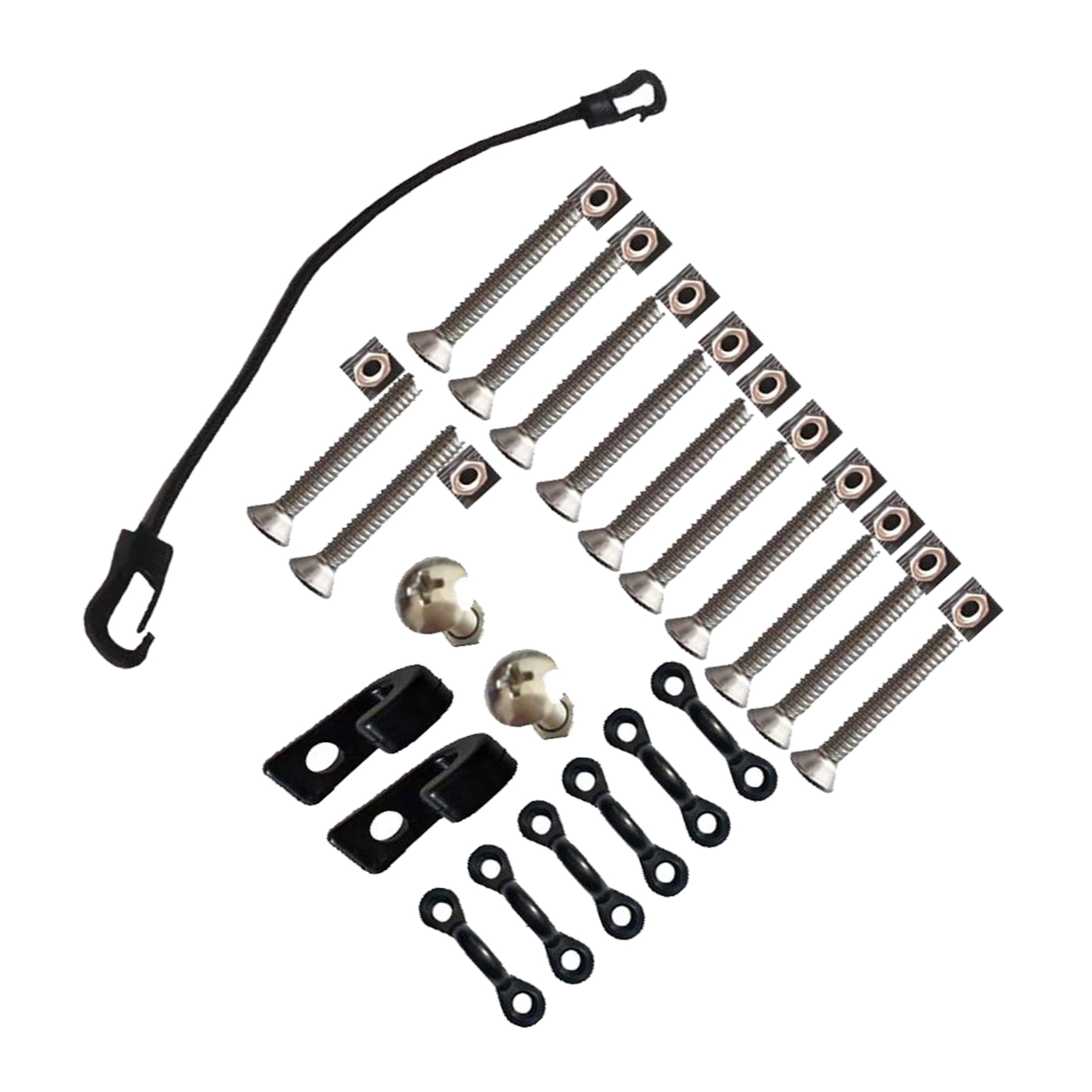 1 Set Deck Rigging Kit Accessor Kayak Deck Loops Tie Down Pad Eyes and Rivets - Bungee Fishing All Accessories Hardware Kit