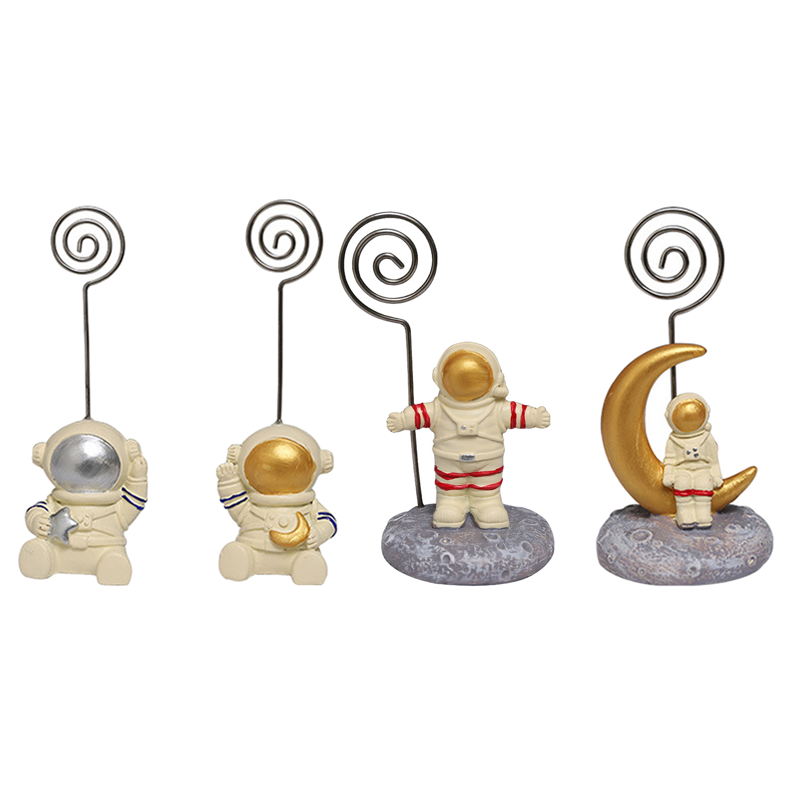 Memo Folder Desktop Decoration Creative Astronaut Shape Number Holder Card Holders for Office Branch