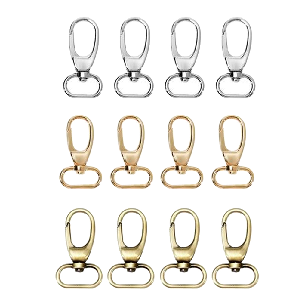 4 pcs Swivel Clasps Lanyard Snap Hook,Metal Swivel Lanyard Snap Hook Lobster Claw Clasp 25mm