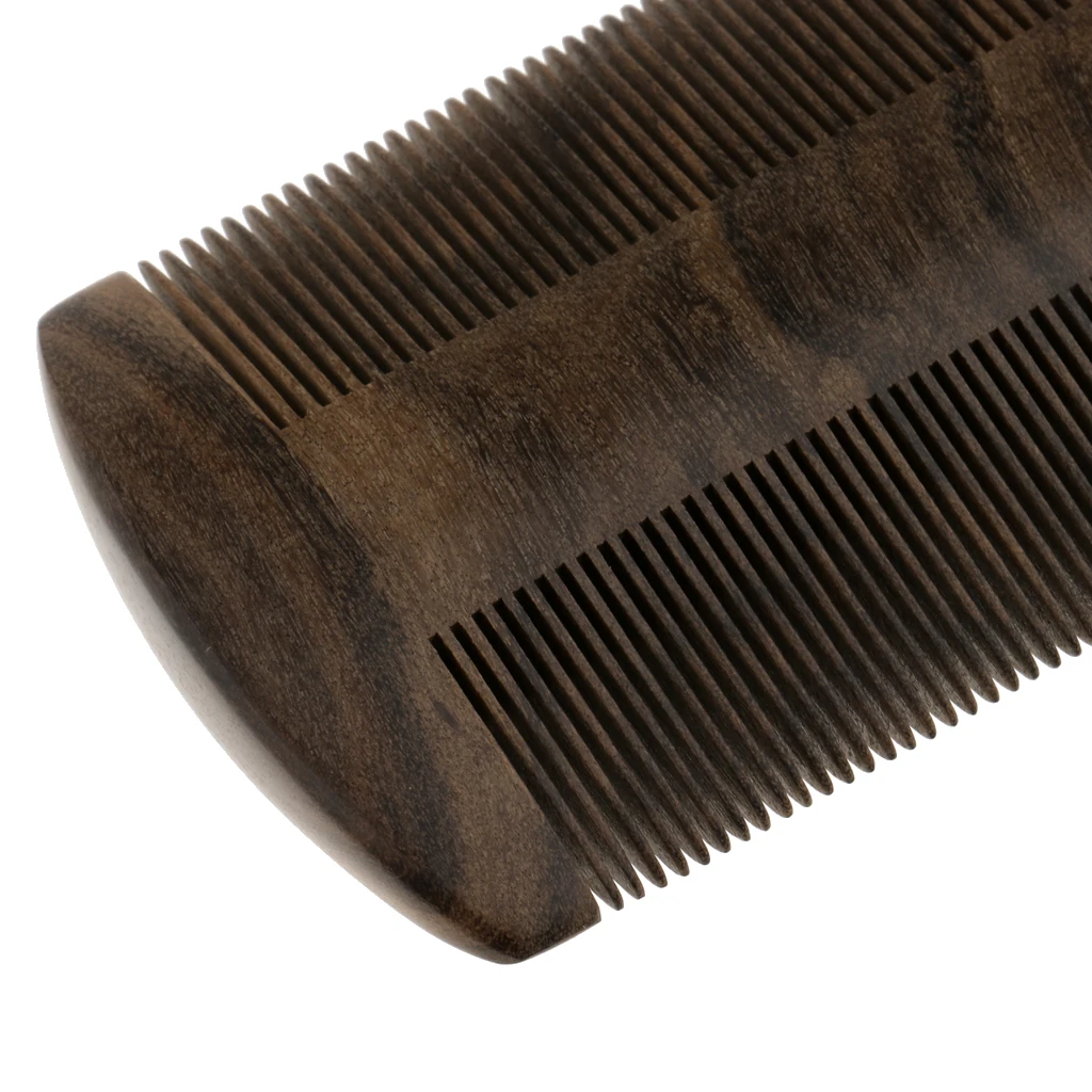 Chacate Preto Double Dense Teeth Hair Brush Anti-Static Beard Mustache Comb
