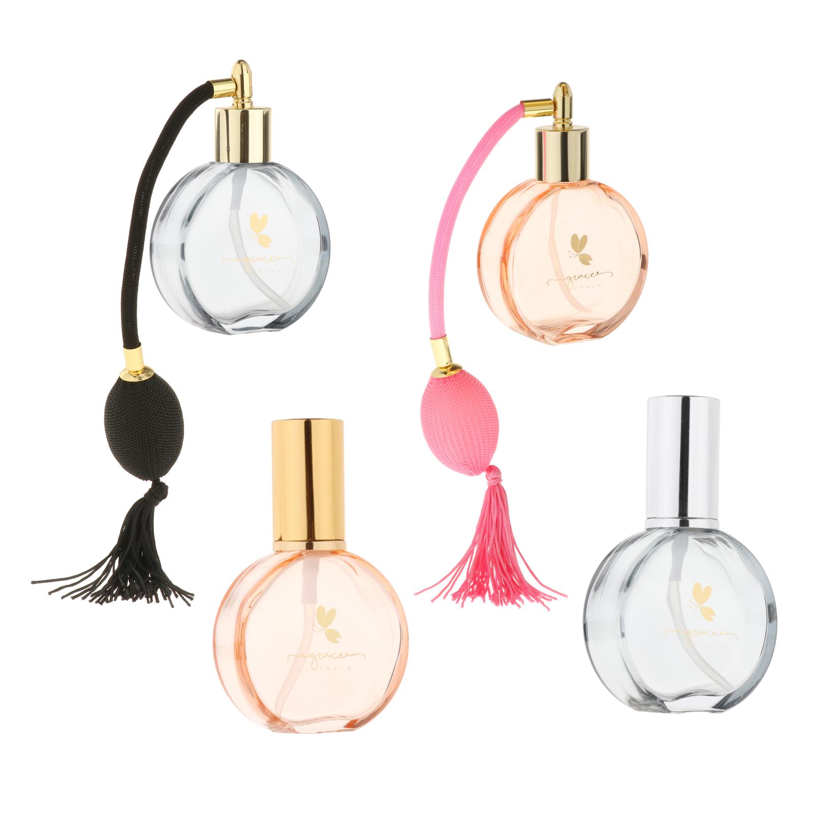 Travel 75ml 2.5 Ounce Empty Clear Glass Fragrance Perfume Bottle Atomizer Refillable Perfume Fine Mist Spray Bottle Travel