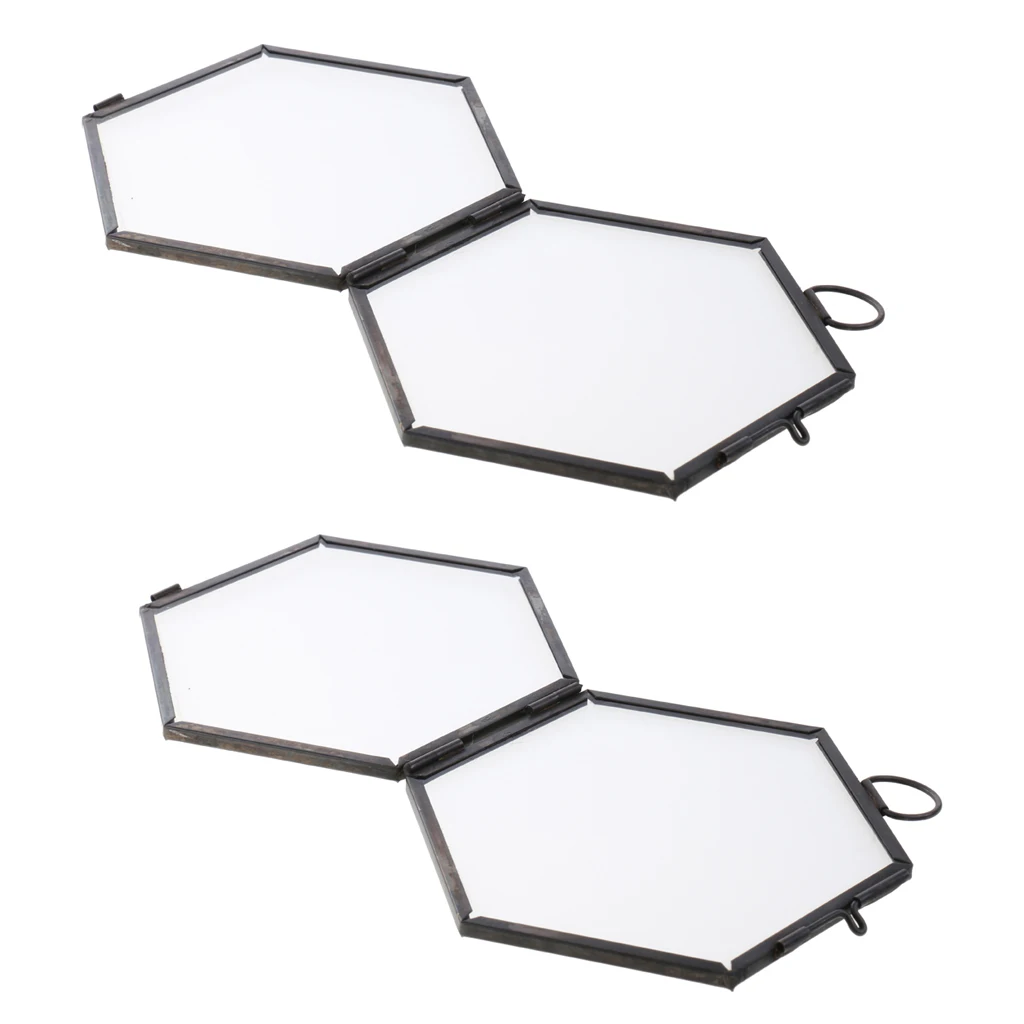 2 Pieces Modern Photo Picture Hexagon Frames ing Home Decor