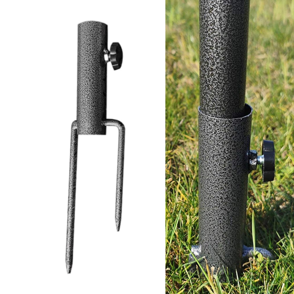 Umbrella Anchor Beach Umbrella Anchor Metal Ground Grass Holder Stands with Two Forks Umbrella Spike Holder