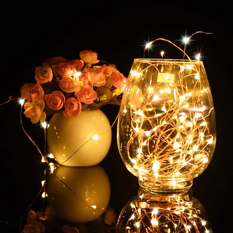 Waterproof Fairy Light New year LED Christmas Light Copper Wire String Light For Wedding Garland Party 1M 2M 3M 5M light string