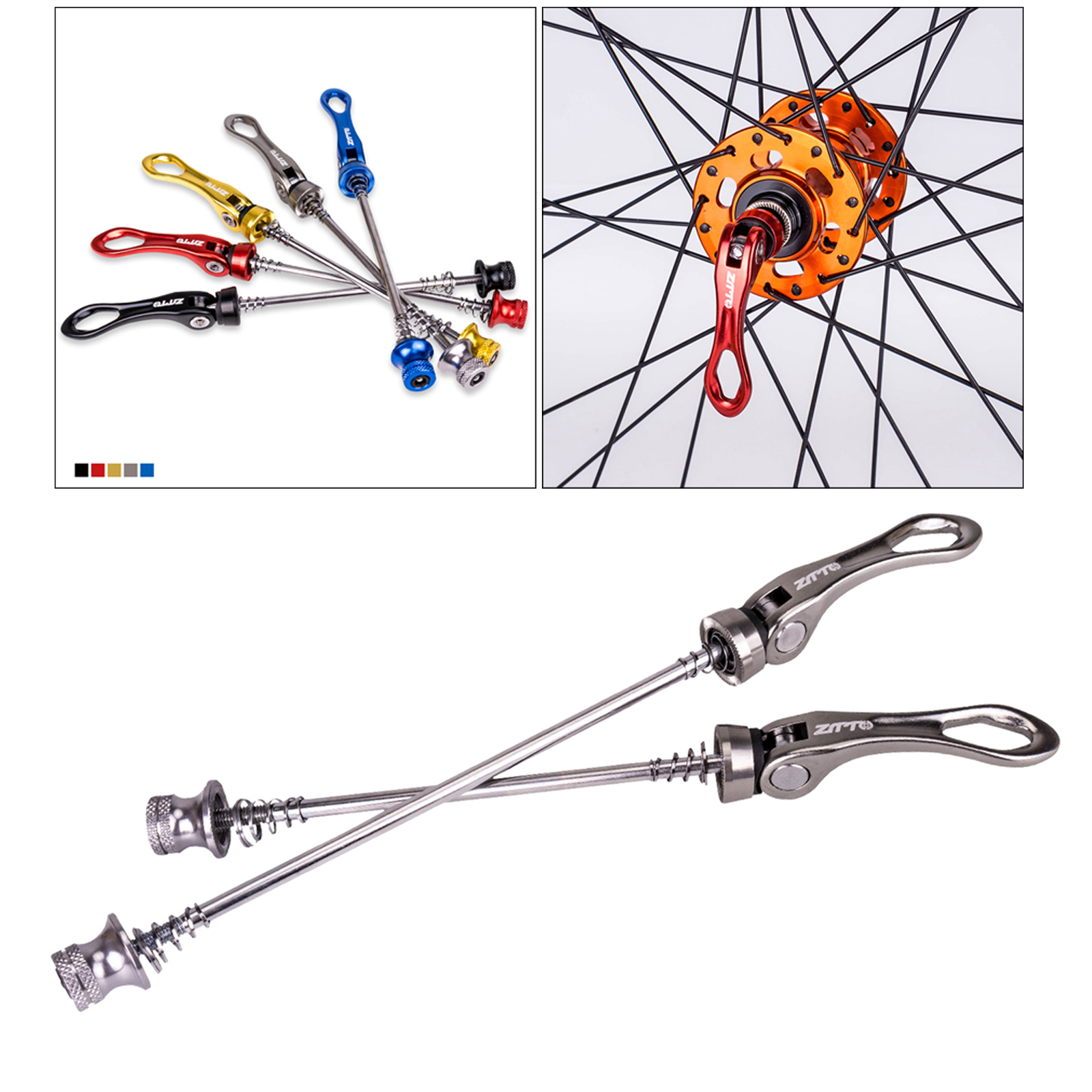 1 Pair Bicycle Wheel Hub Skewers Quick Release Multi-color High Quality Mountain Bicycle Road Bike Bicycle Part