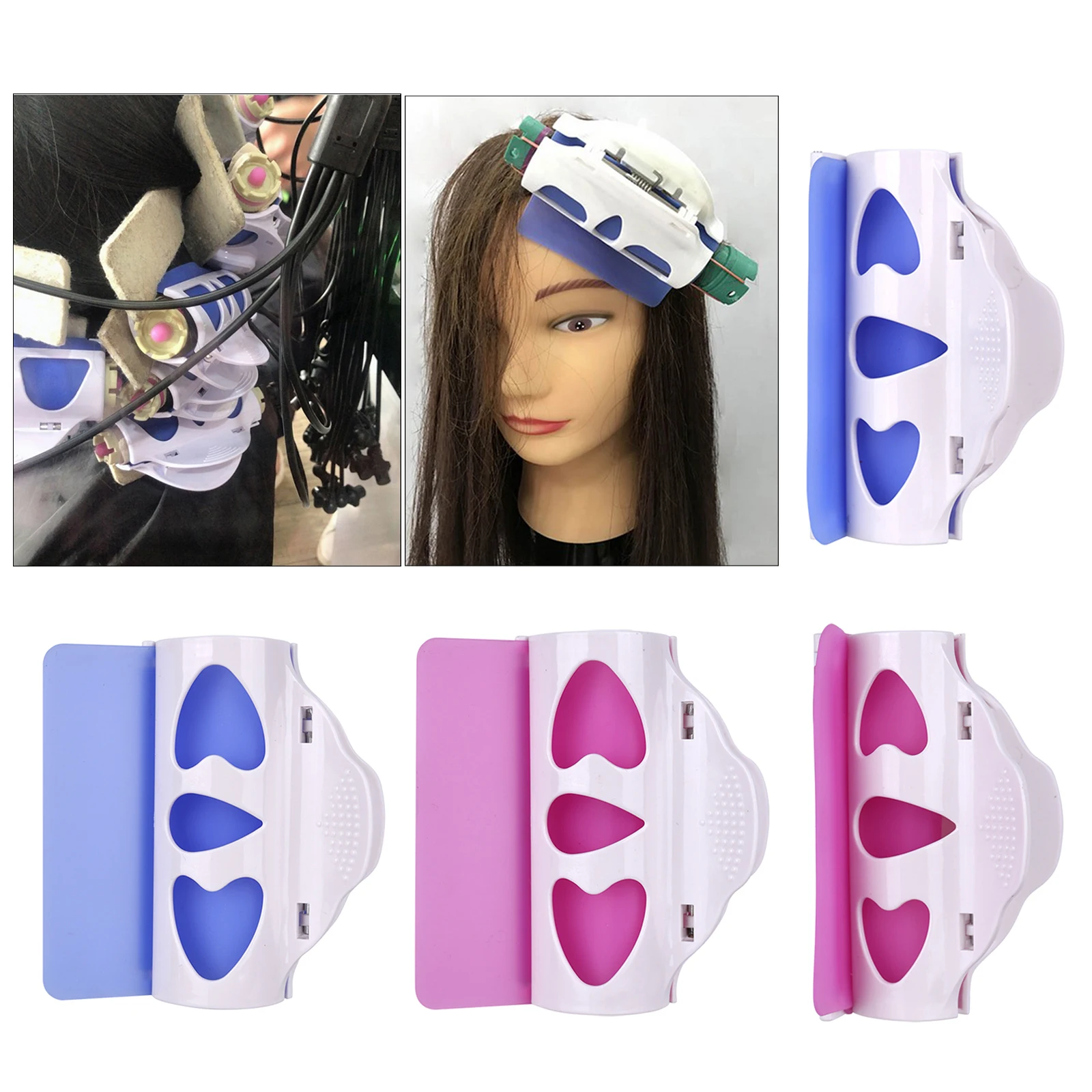 Professional Salon Barber Hair Curler Clip Perm Rolls w/Silicone Pad Hair Roller Hair Styling Tools