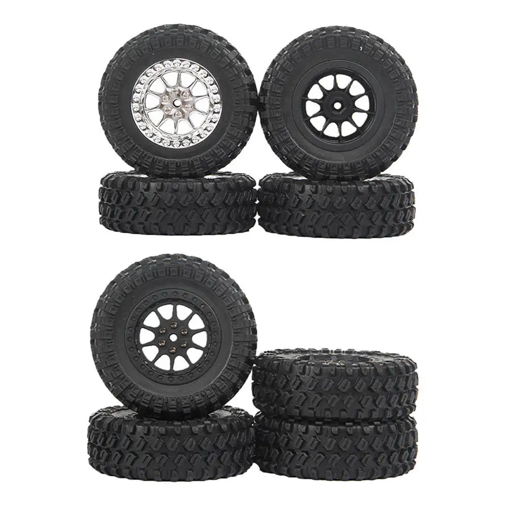 4x RC Car Wheels Plastic Tire Spare Parts Replacement Upgrade Parts Accessories for Wpl B14 B24 C14 C24 C34 C44 1/16 RC Car