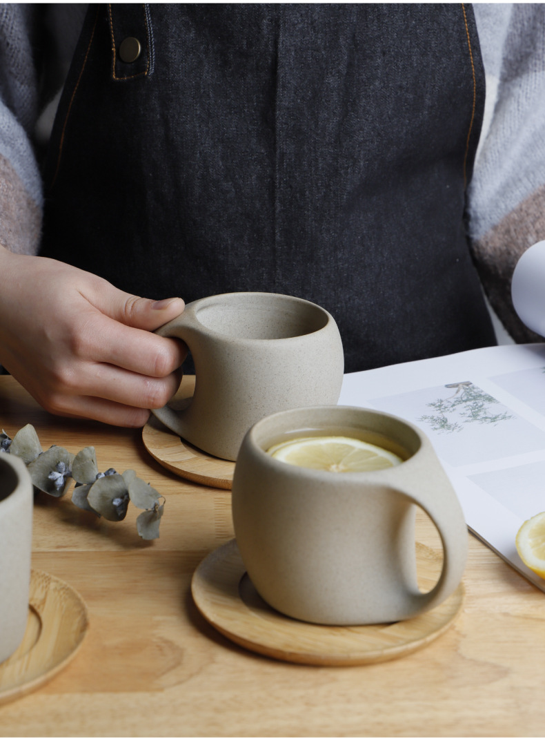 manhã, xícara de café criativa, Copo de chá japonês para beber, Grés