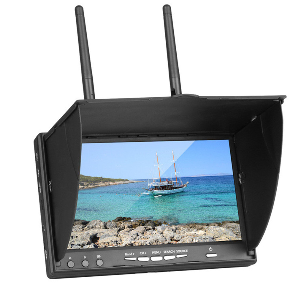 7 Inch LCD Monitor Receiver Dual Antenna FPV Video With 5.8G 40CH DVR