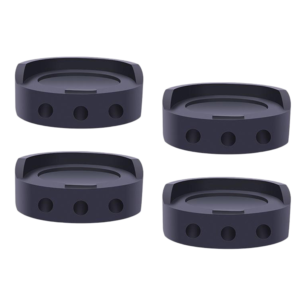 4 Pieces Anti-Walk Silent Feet Anti-Vibration Washer and Dryer Machine Floor Pads (Black)