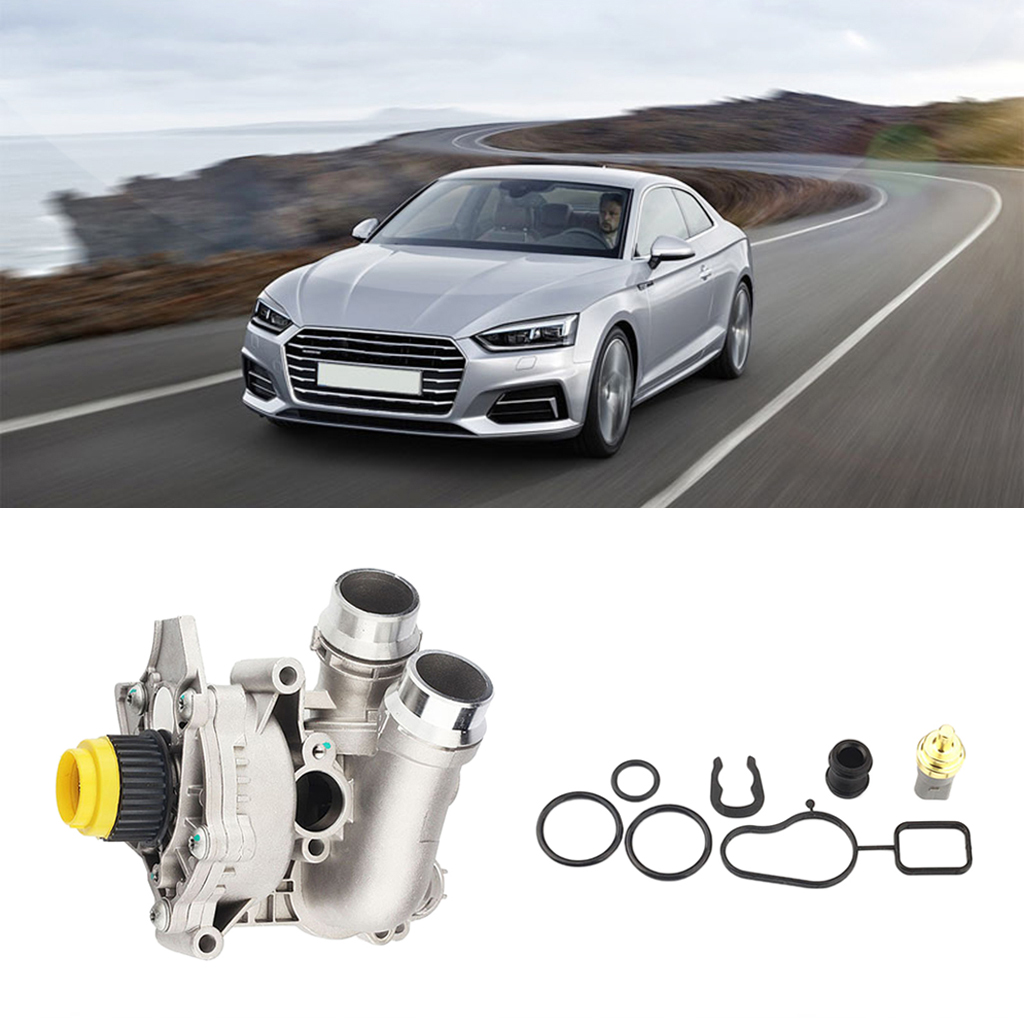 Aluminum Water Pump With Temperature Sensor Fit For Audi A3 A5 2.0L 06H121026AM 06H121026AB 06H121026CF 06H121026DD 06H121026BB