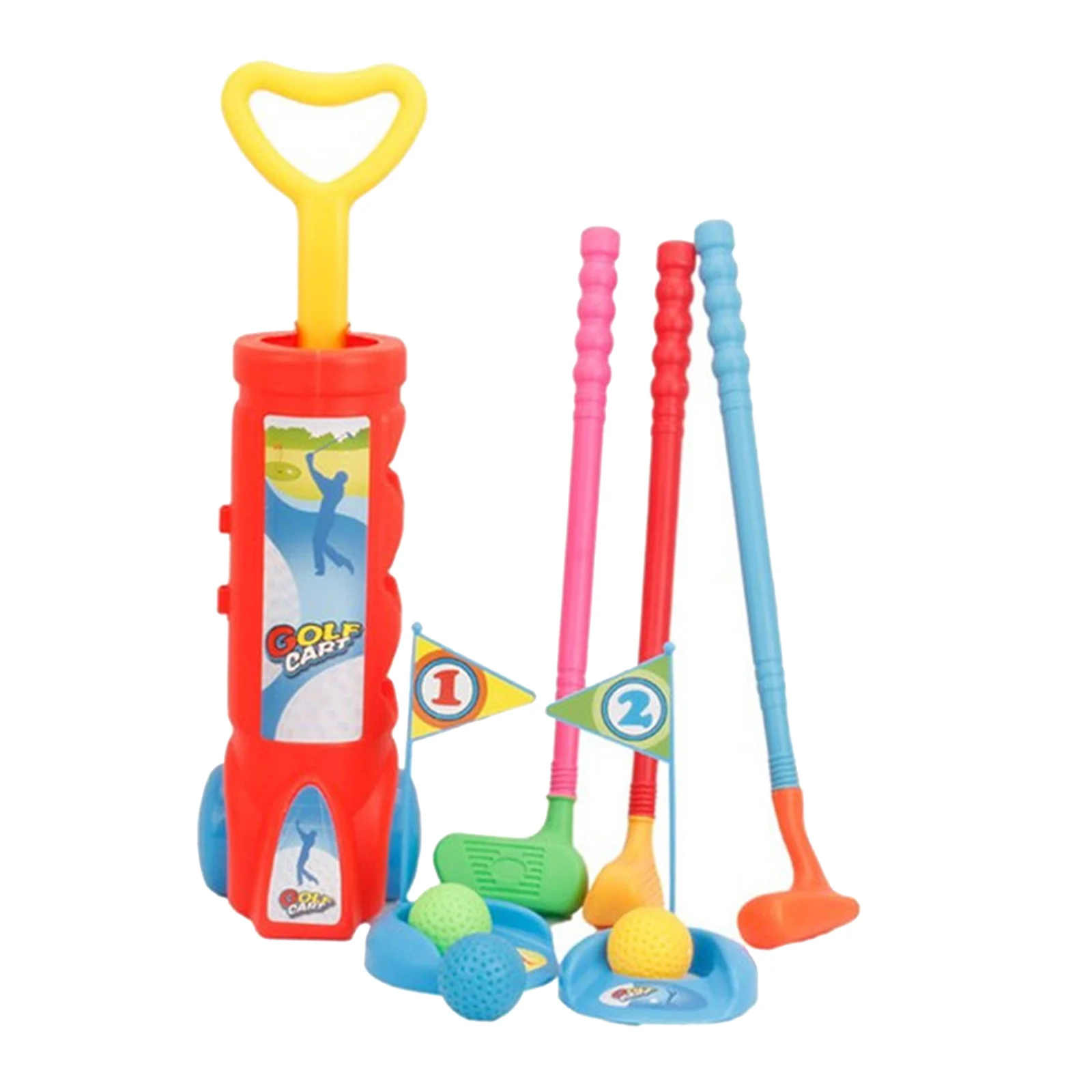 Children Kids Outdoor Sports Games Toys Multicolor Plastic Mini Golfer Club Set Toddler Educational Outdoors